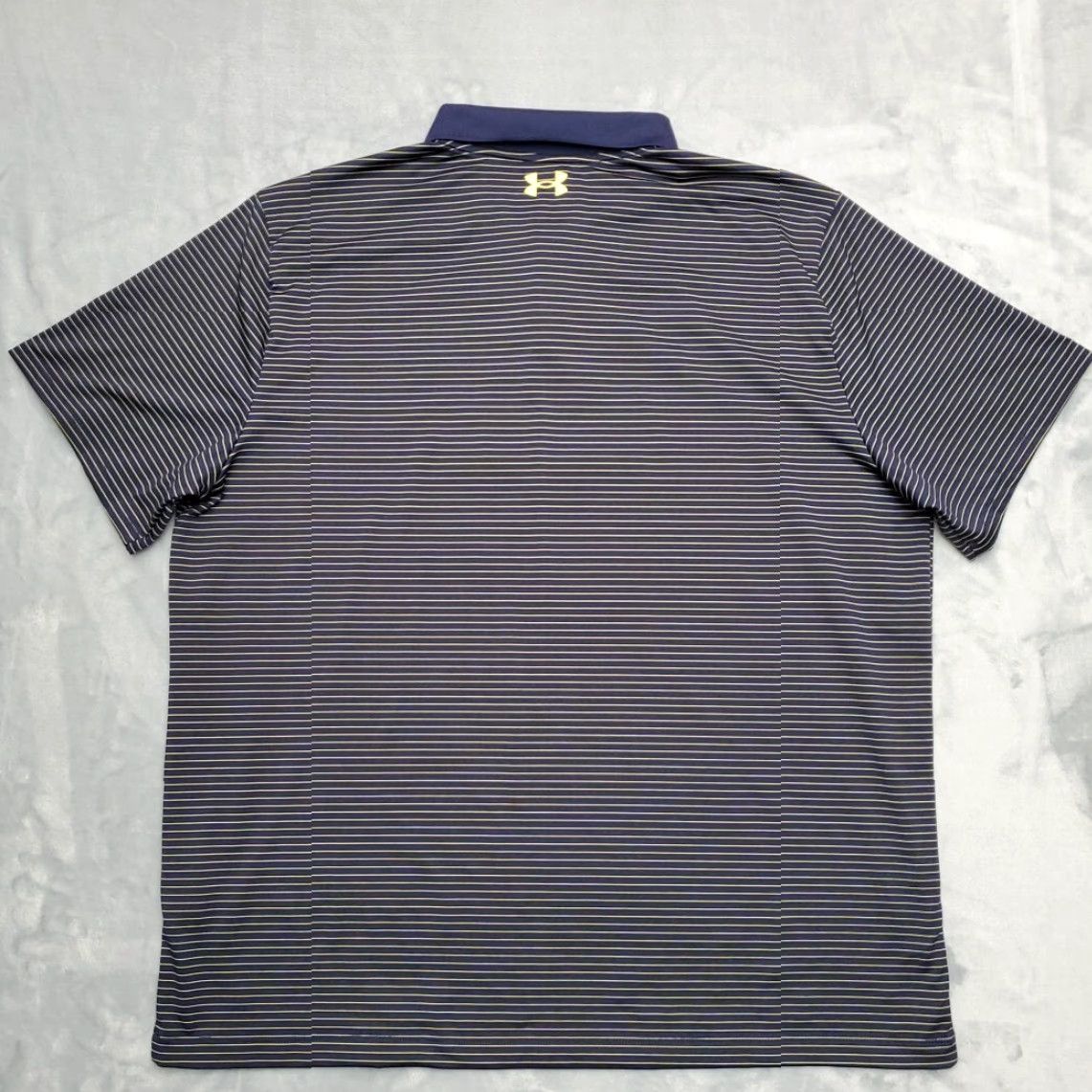 Under Armour Under Armour Polo Shirt Mens XL Navy Blue Striped Performance Golf Loose Fit Shirt Size US XL / EU 56 / 4 - 5 Thumbnail