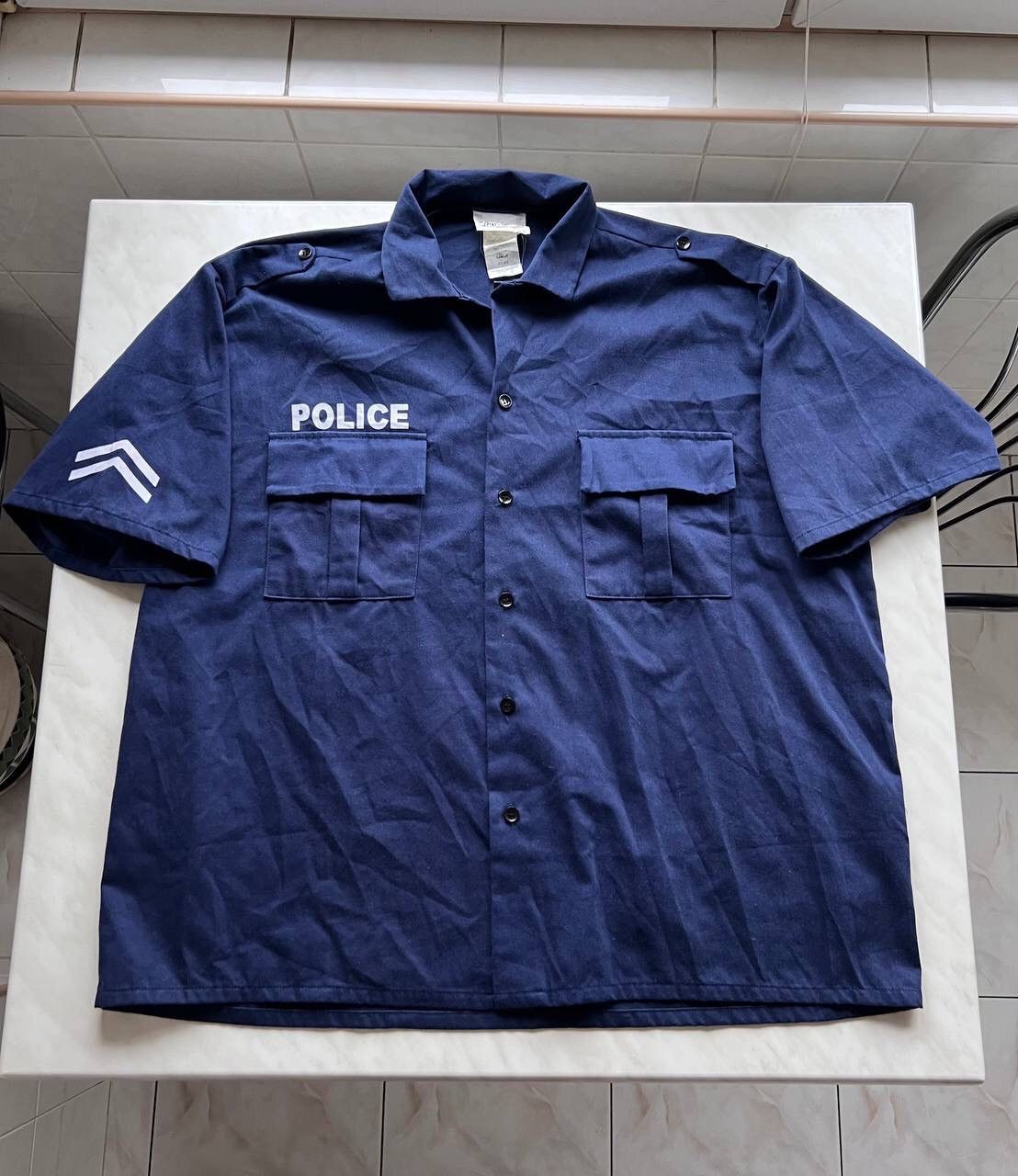 Other Vintage Polizei Button Up Shirt 90s Police Navy California Size US L / EU 52-54 / 3 - 7 Thumbnail