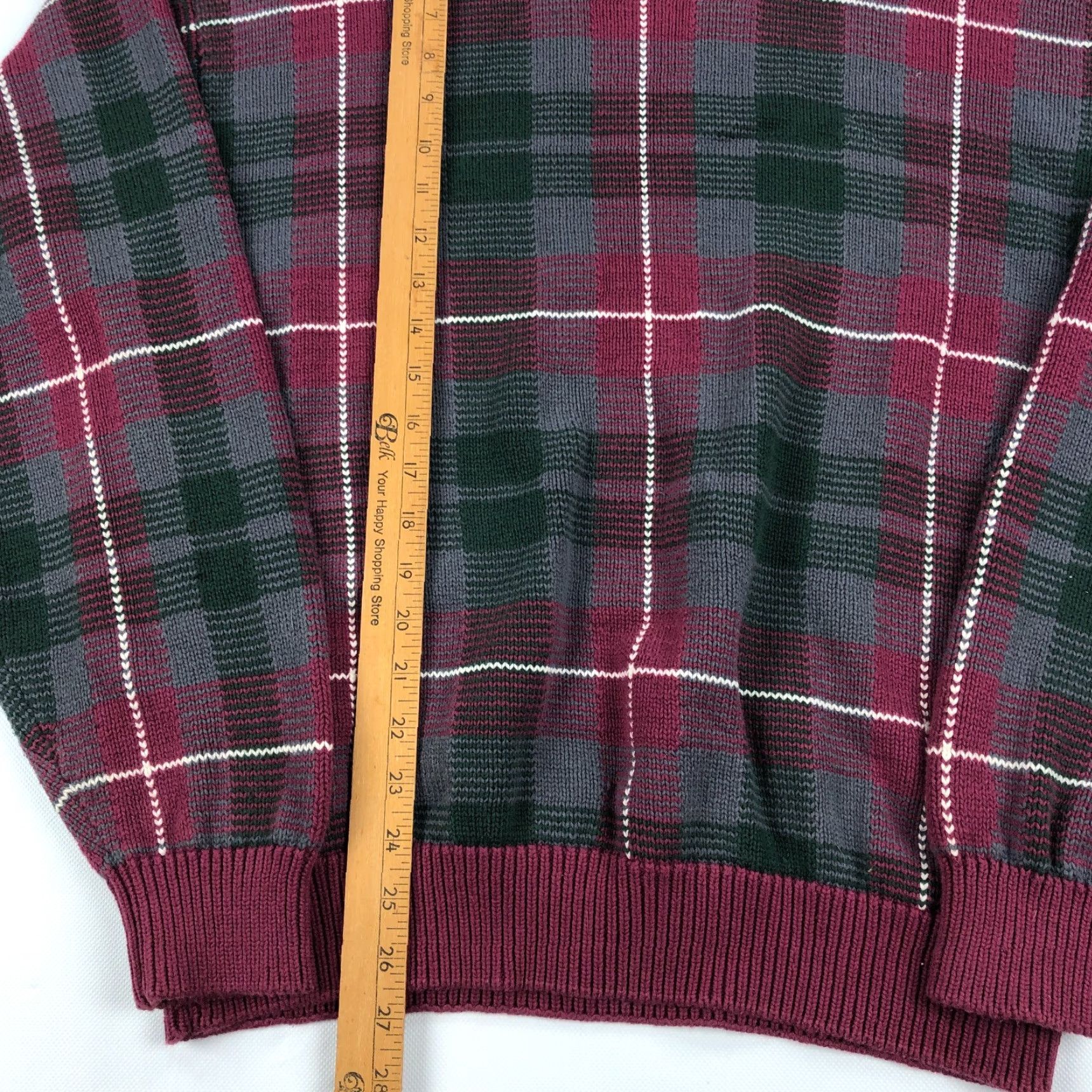 Vintage VINTAGE Sun River Sweater Plaid Knit Crew Neck Mens L Red Green 90s Scotc h Tartan Classic Pullover Size US L / EU 52-54 / 3 - 5 Thumbnail