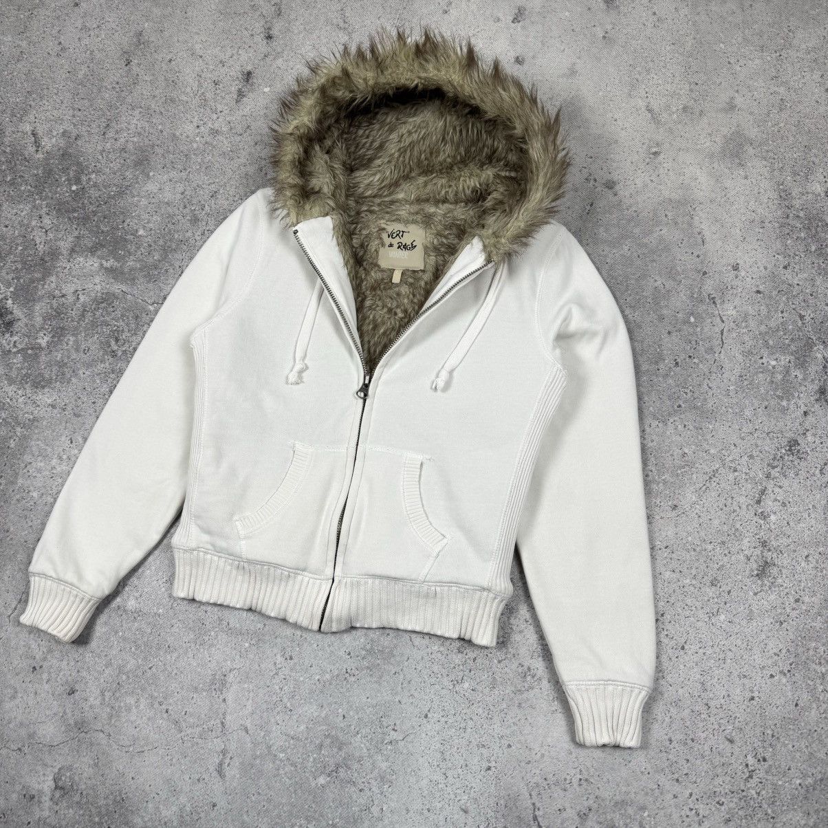 Japanese Brand Vintage Japanese Brand Y2K LGB Style Faux Fur Zip Hoodie Size L / US 10 / IT 46 - 5 Thumbnail