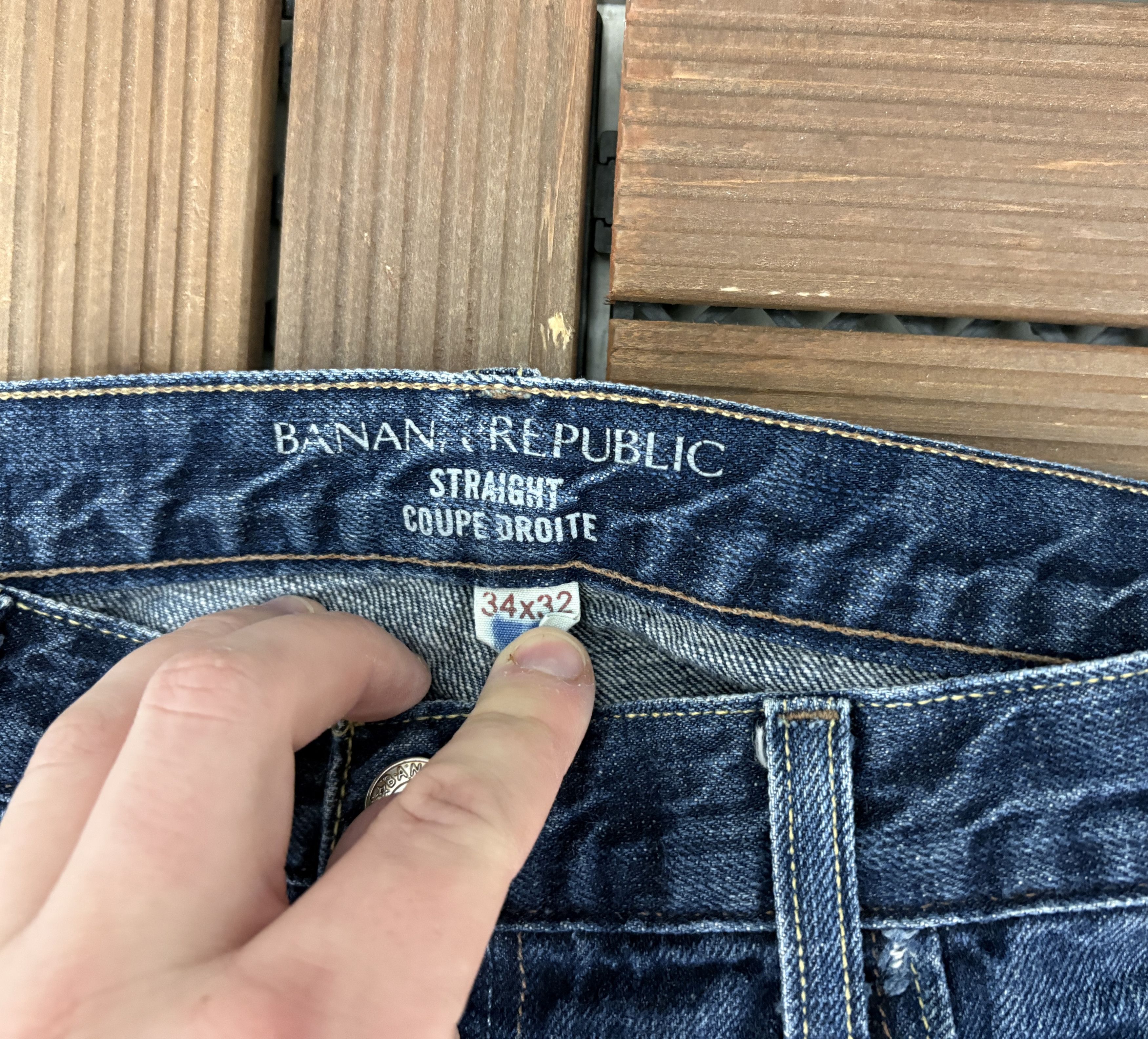 Banana Republic Banana Republic Straight Leg Vintage Blue Denim Jeans Size US 34 / EU 50 - 5 Thumbnail