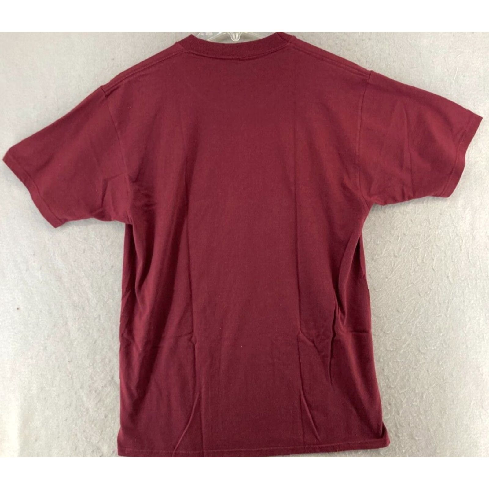 Jerzees VINTAGE Jerzees Graphic Print T-Shirt Large Burgundy USA Made Womens Size L / US 10 / IT 46 - 7 Thumbnail