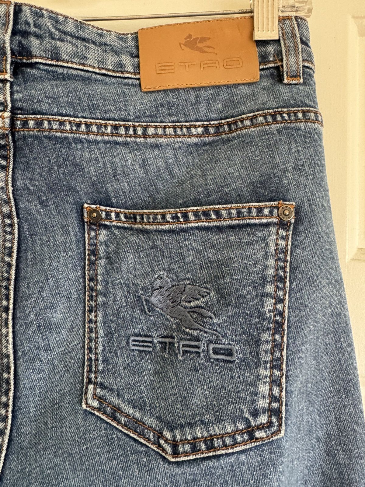 Etro ETRO Women Blue Tapered Jeans 29 EUC Size 29" - 3 Thumbnail
