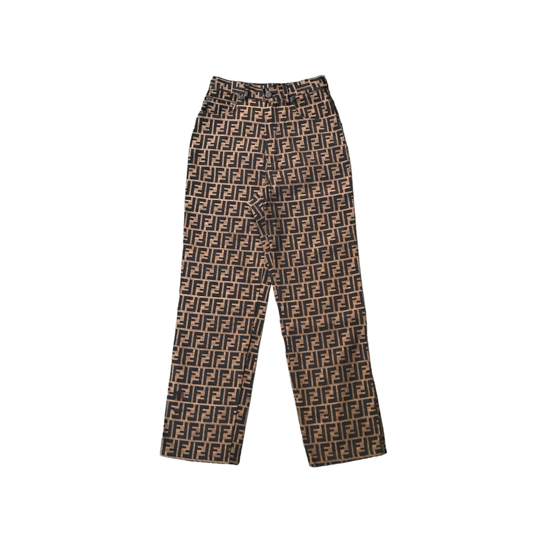 Vintage Fendi Zucca FF Logo Monogram Pants