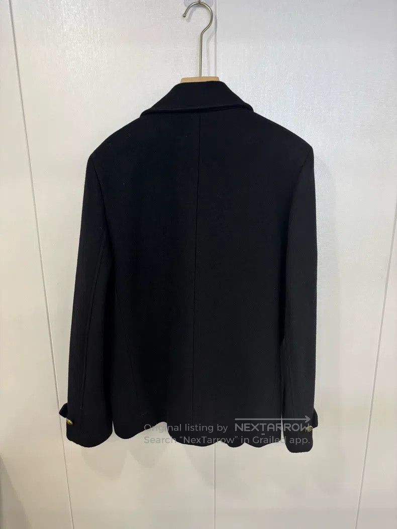 Saint Laurent Paris Saint Laurent Paris Black Double-Breasted Wool Overcoat Size US L / EU 52-54 / 3 - 2 Thumbnail