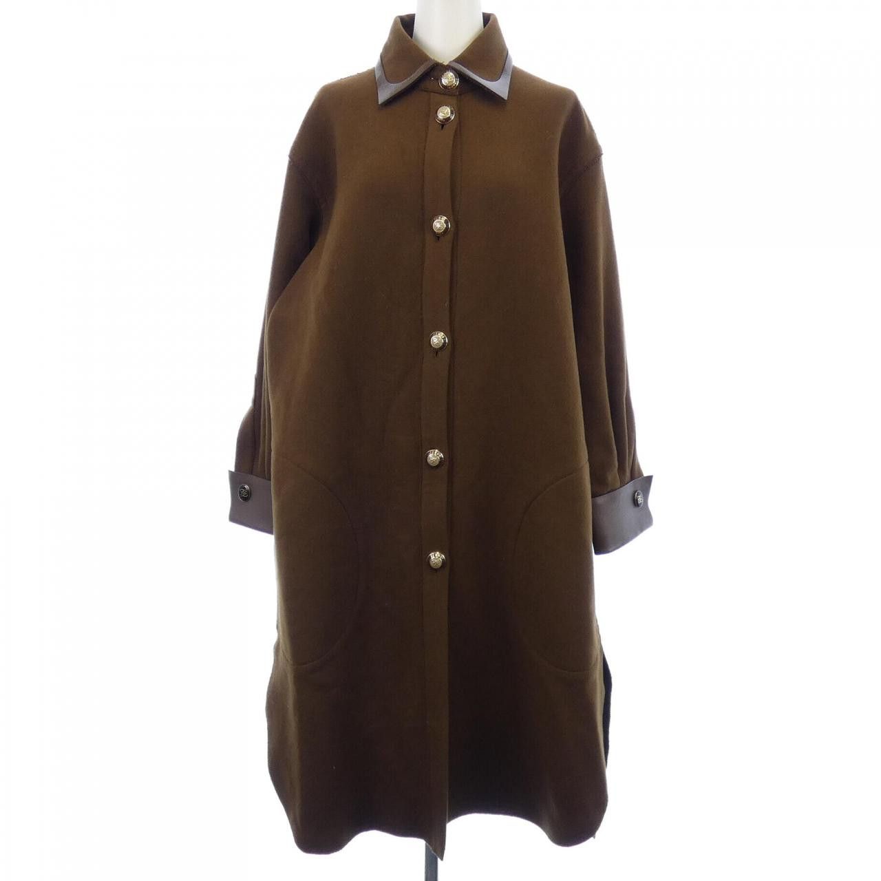 Fendi Fendi Fendi Cashmere Blend Coat Textile Outerwear FF8681A8GC DUTY FREE for USA Size ONE SIZE - 1 Thumbnail