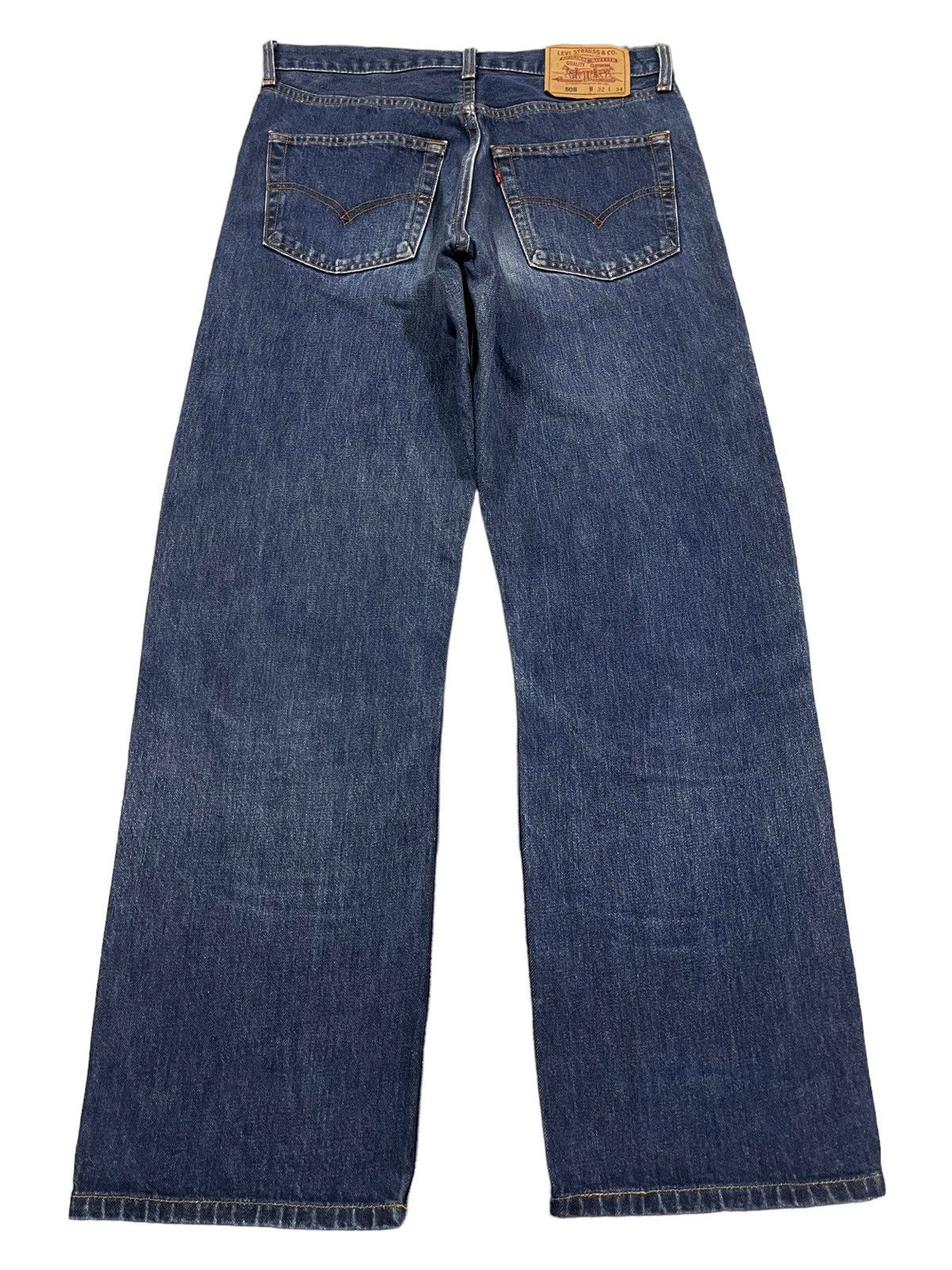 Levi's Vintage 90s Levis 508 Blue Wash Distress Baggy Jeans Size US 30 / EU 46 - 2 Thumbnail