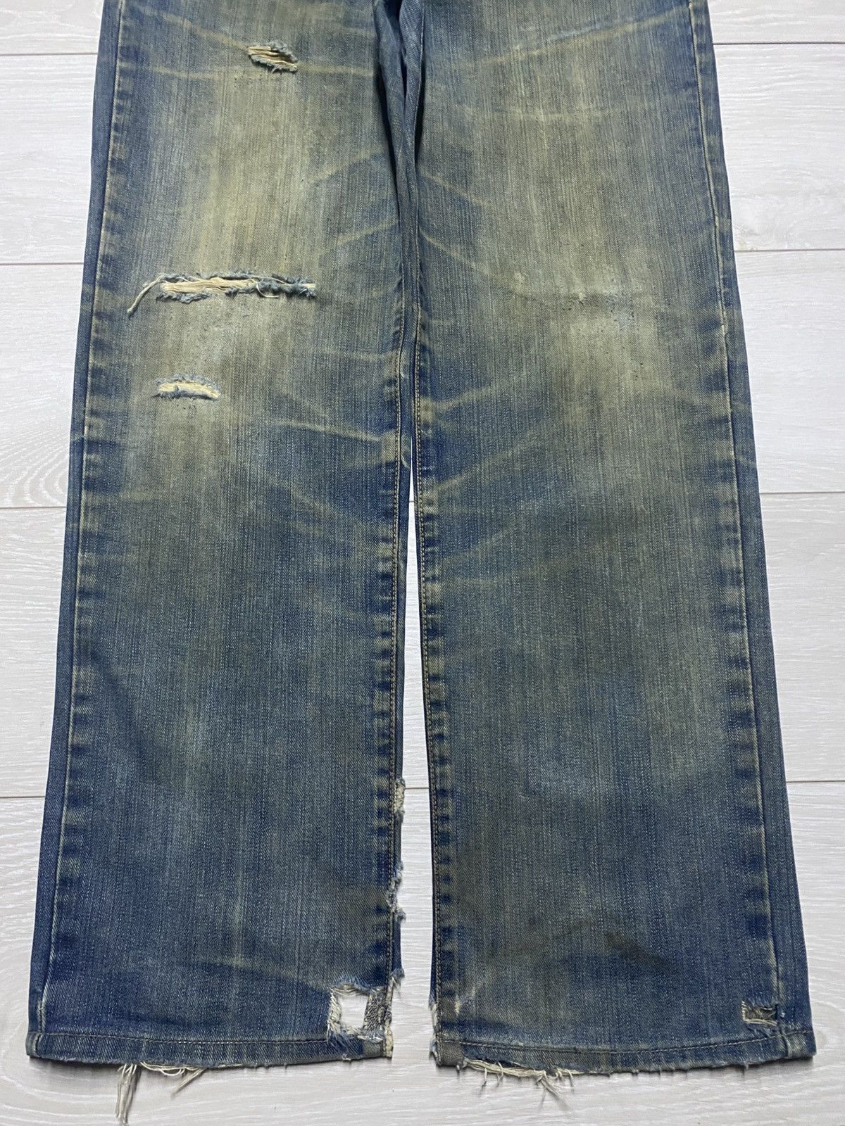 Edwin Vintage Edwin 404 Crazy Mud Wash Distressed Jeans Size US 34 / EU 50 - 9 Thumbnail
