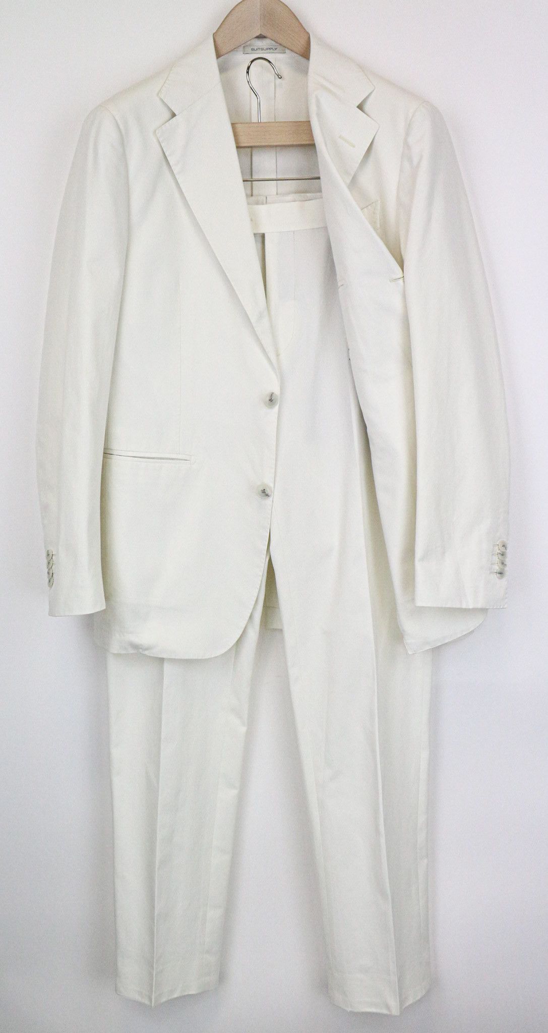 Suitsupply HAVANA UK38R Off-White Slim Cotton Blazer 73532 Size 38R - 1 Thumbnail