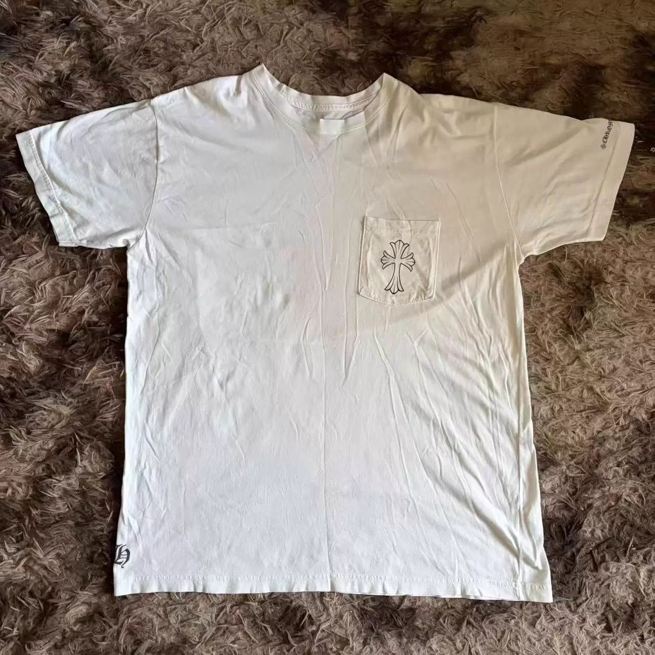 Chrome Hearts Chrome Hearts White Scroll Sketch Cross Short Sleeve XL Size US XL / EU 56 / 4 - 1 Thumbnail