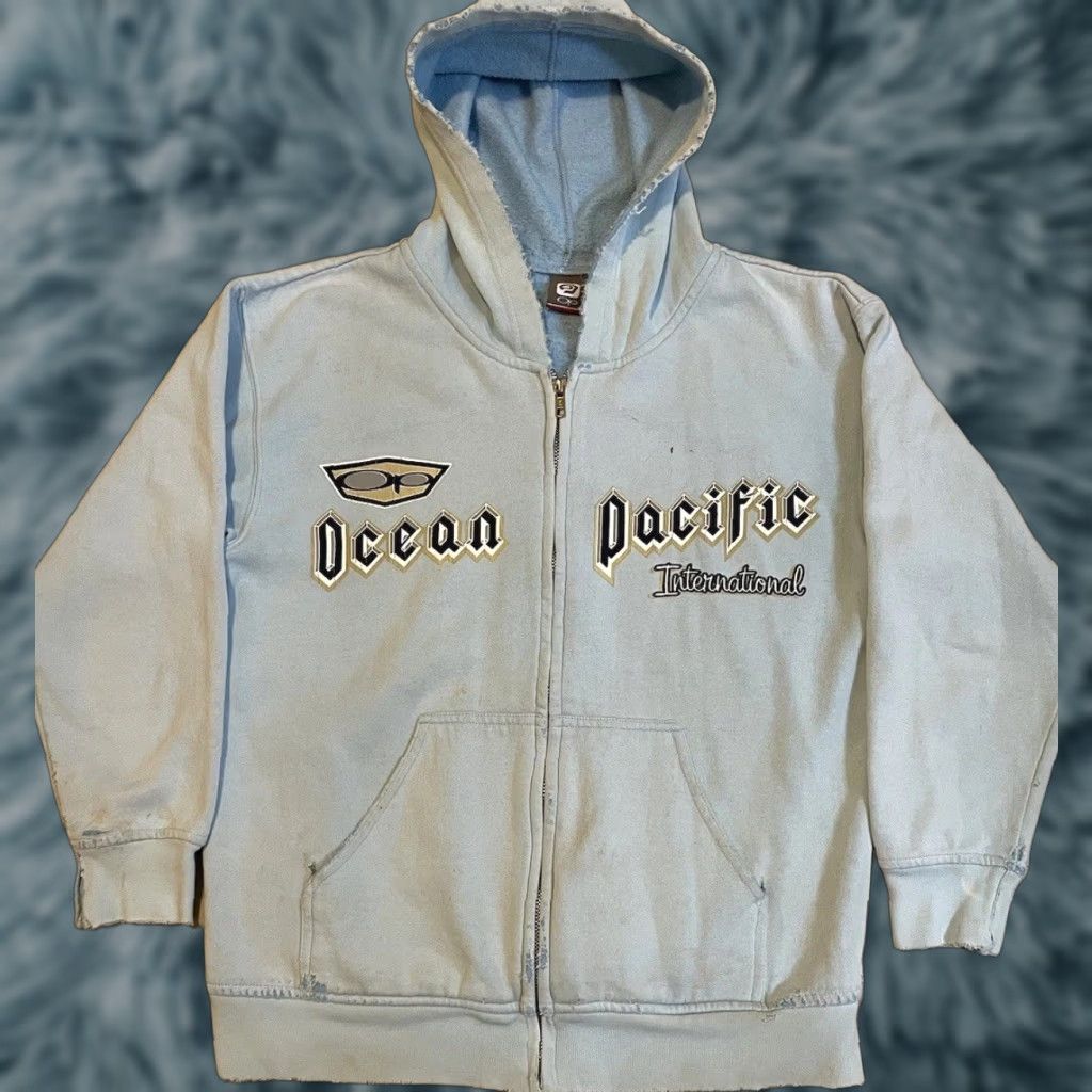 Quiksilver VINTAGE Ocean Pacific OP Thrashed Faded Hoodie XS Surf Skate Grunge Billabong 90 Y2K Size US XS / EU 42 / 0 - 1 Thumbnail