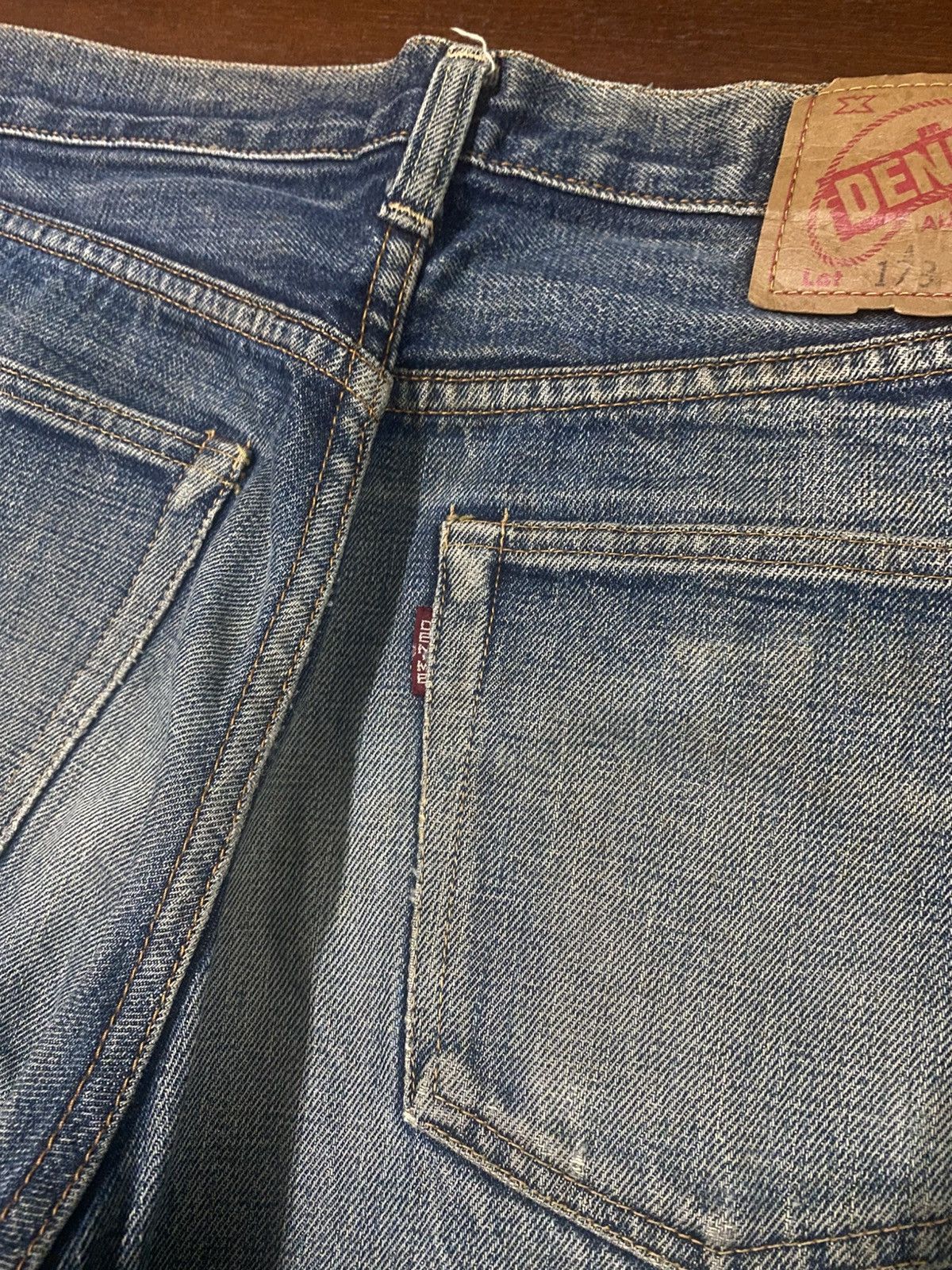 Denime Rare vintage 90s Denime Japan Distressed mud wash Selvedge Size US 30 / EU 46 - 19 Thumbnail