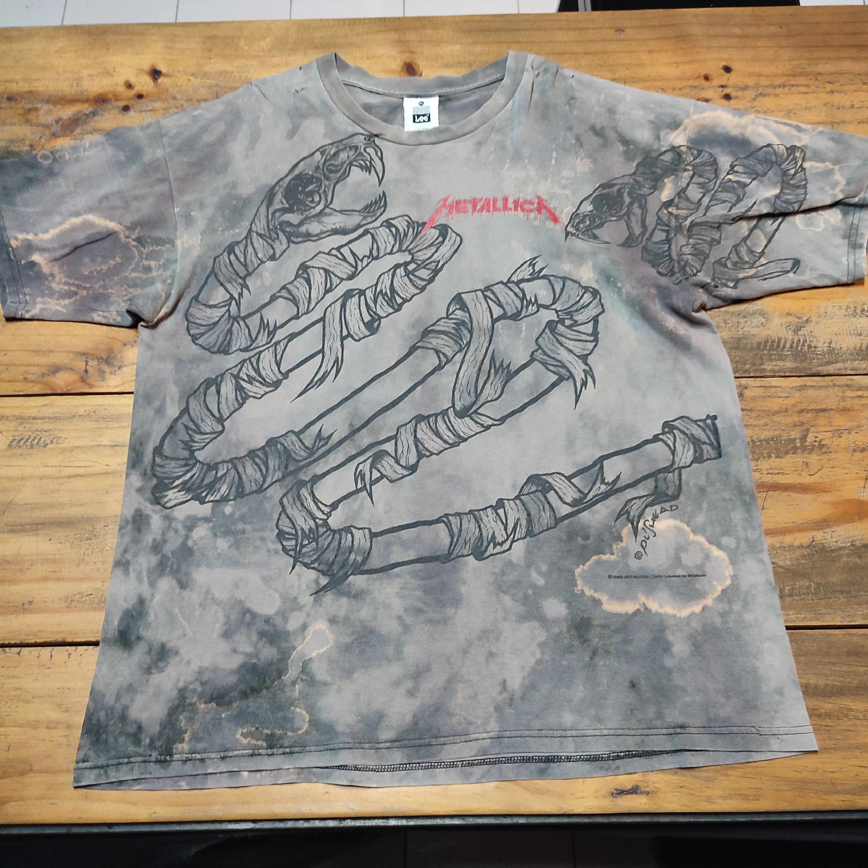 Metallica × Vintage Vintage 1992 Metallica pushead T-shirt Size US XL / EU 56 / 4 - 2 Thumbnail