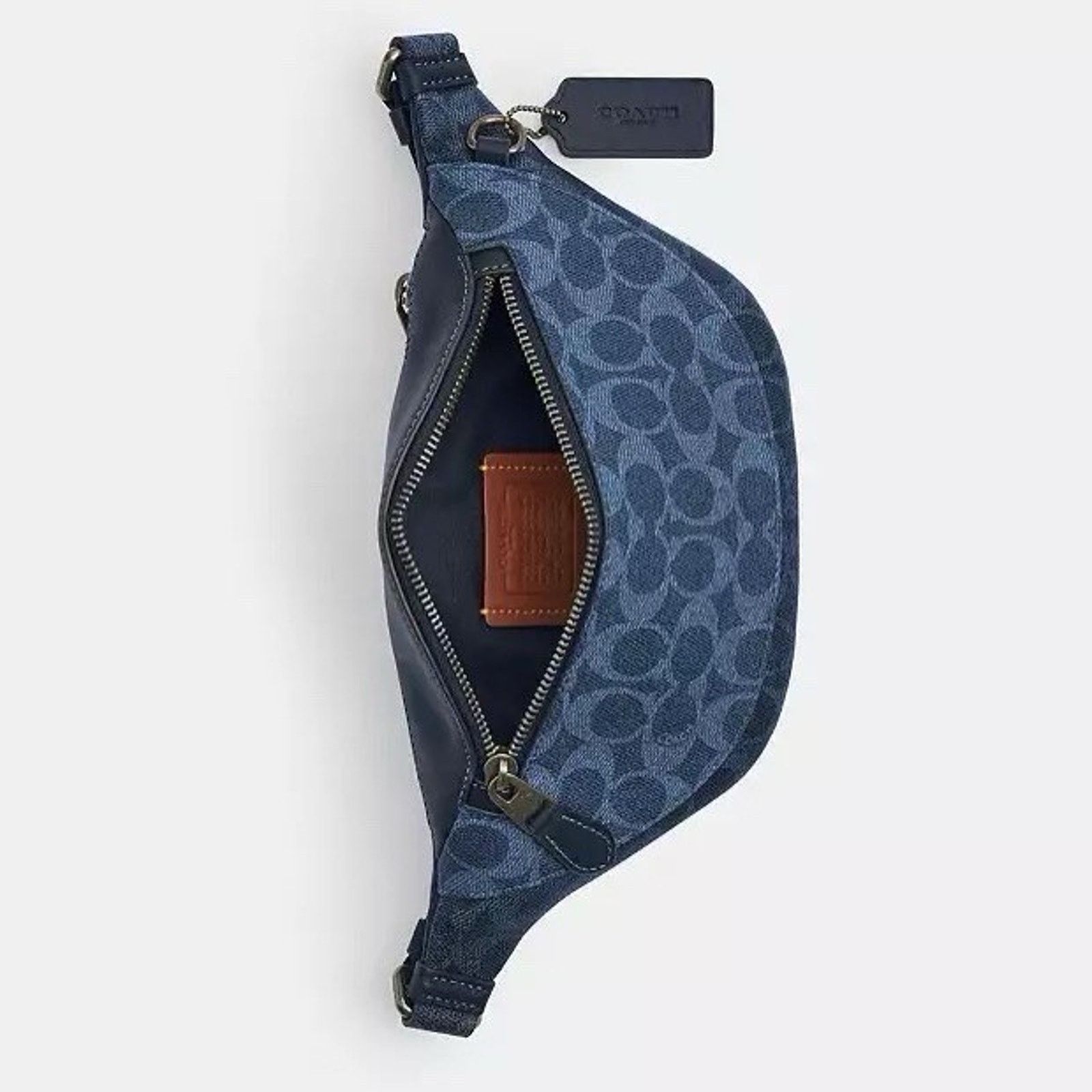 Coach NWT Coach Warren Mini Belt Bag Canvas Light Denim cbk37 Size ONE SIZE - 7 Thumbnail