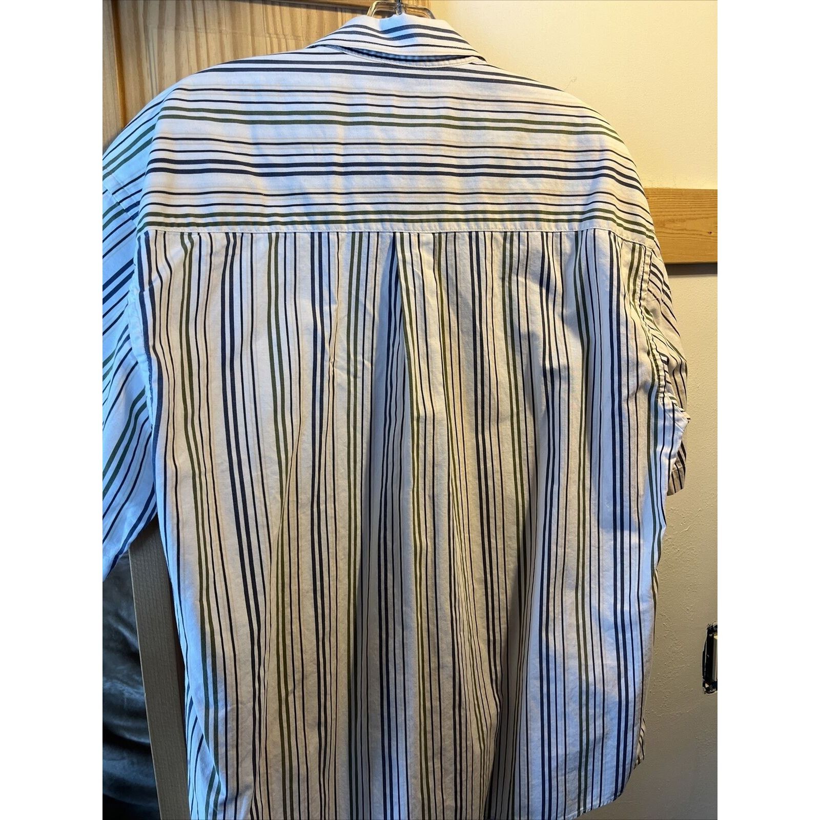 Supreme Supreme Vintage Men’s L White Blue Striped SS Cotton Shirt Size US L / EU 52-54 / 3 - 11 Thumbnail
