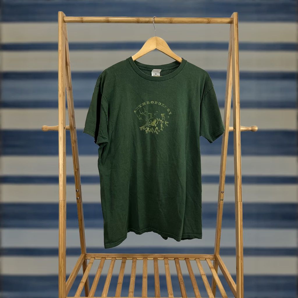 Fruit Of The Loom VINTAGE 90s Anthropology Human Band Culture Art Faded Green T-Shirt Size XL Mens Size US XL / EU 56 / 4 - 1 Thumbnail