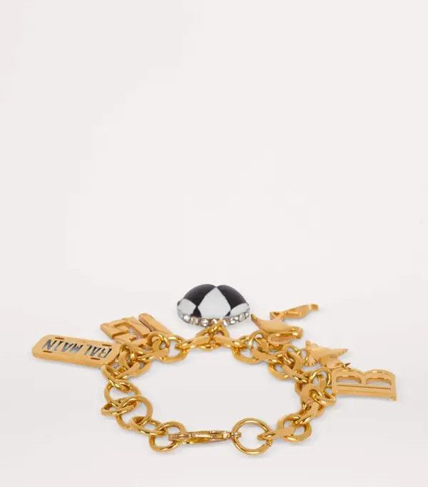 Balmain o1s1wg111225 Size:OS/Miami Charm Chain Bracelet in Golden Size ONE SIZE - 2 Thumbnail