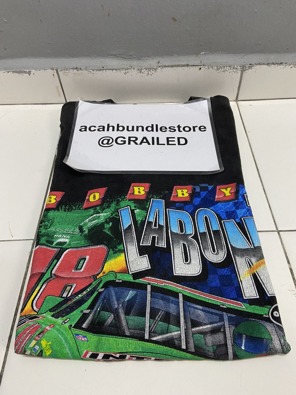 NASCAR VINTAGE BOBBY LABONTE 18 PONTIAC TRACK ATTACK TEE SHIRT Size US XL / EU 56 / 4 - 17 Thumbnail