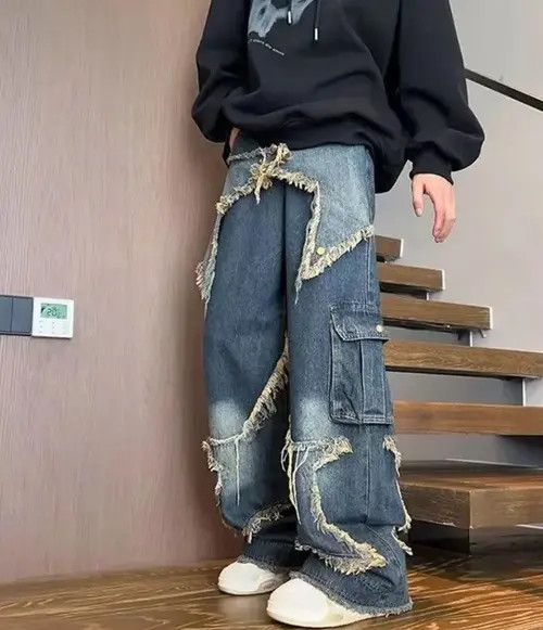 VIBE Star Embroidered Jeans Size US 34 / EU 50 - 5 Thumbnail