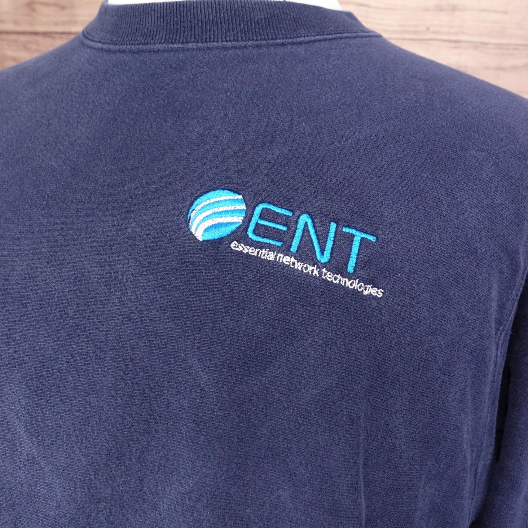 Champion VINTAGE Champion Sweatshirt Reverse Weave Blue Crew Neck L Mens Adult Large Blue 90s Sweatshirt Mens Size US L / EU 52-54 / 3 - 2 Thumbnail