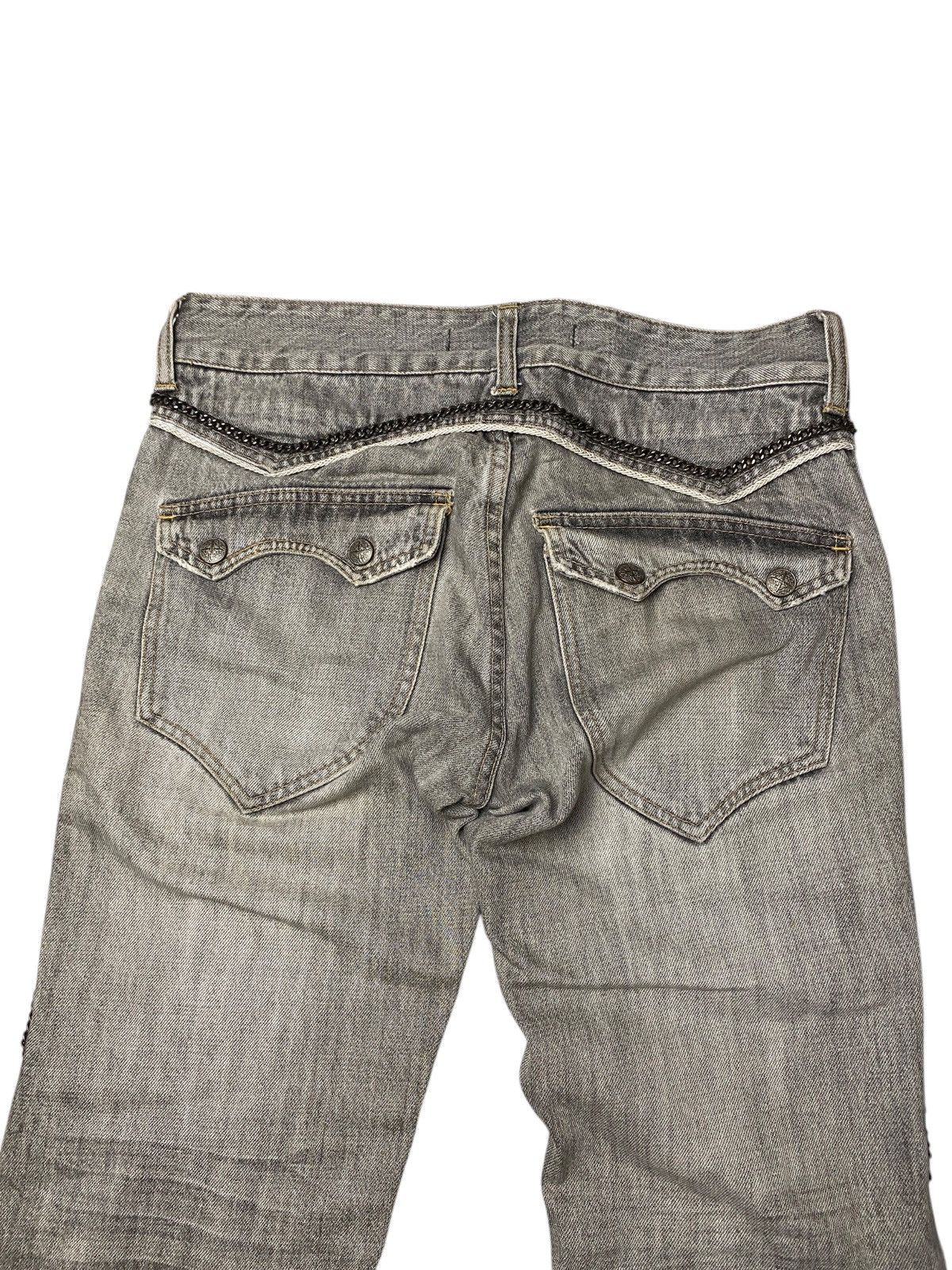 If Six Was Nine 2000's Schlussel Chain Clawmark Flared Jeans Size US 31 - 8 Thumbnail