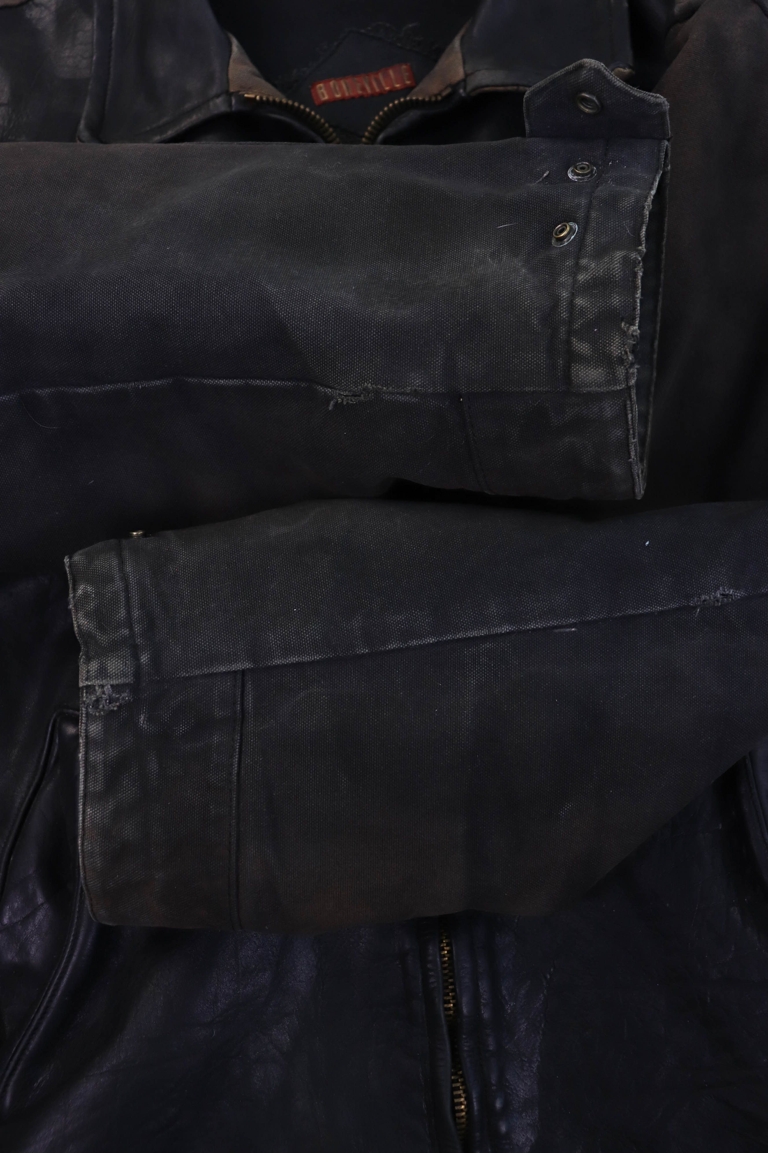 Boneville Boneville Vintage Thrashed Distress Sunfaded Leather Jacket Size US L / EU 52-54 / 3 - 11 Thumbnail