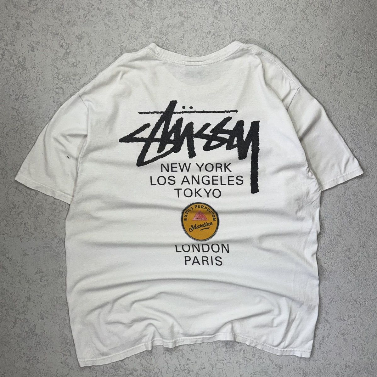 SS20 Stussy x Martine Rose 40th Anniversary White T-Shirt