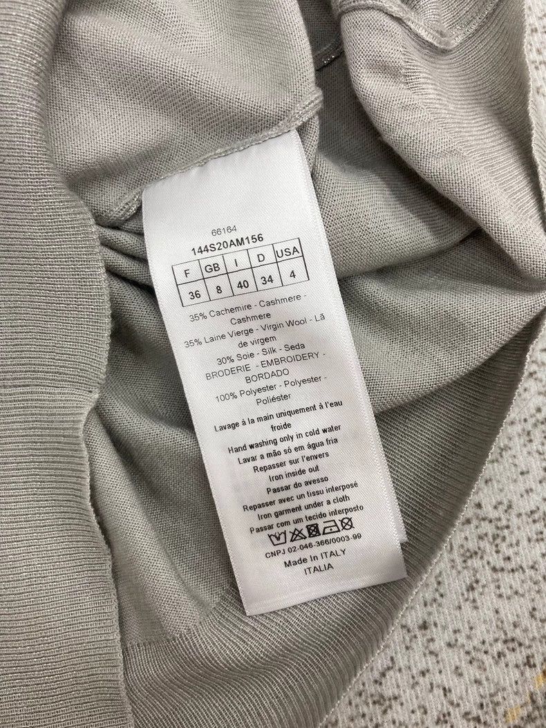 Dior Dior Silver-gray knitted short sleeves Size XS / US 0-2 / IT 36-38 - 6 Thumbnail