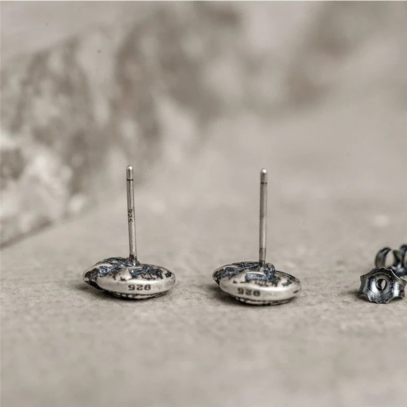 Jewelry Chameleon Skeleton Stud Earrings 925 Sterling Silver Gift Size ONE SIZE - 4 Thumbnail