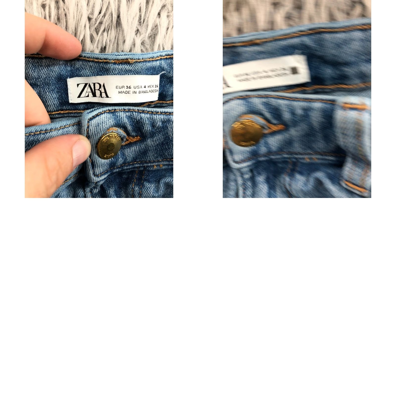 Zara Zara Skinny Jeans Size 4 Womens Medium Wash Blue Flaw Size 27" / US 4 / IT 40 - 9 Thumbnail