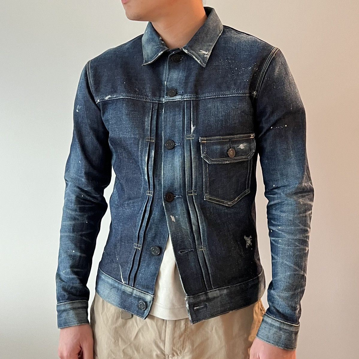 Vanquish Vanquish Painted Denim Jacket (Made in Japan, mid-2010s) Size US M / EU 48-50 / 2 - 7 Thumbnail