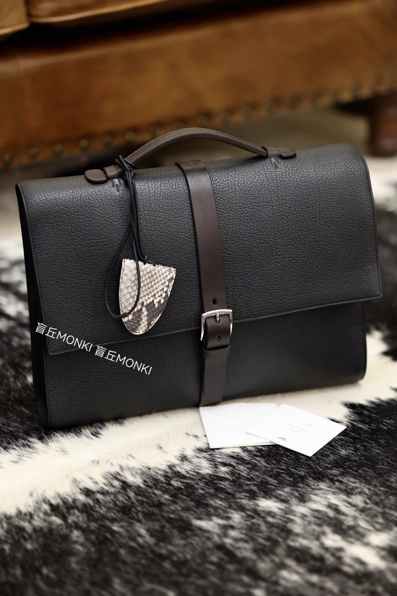 Hermes Hermès Togo Lychee Grain Laptop Briefcase K32 Size ONE SIZE - 1 Thumbnail