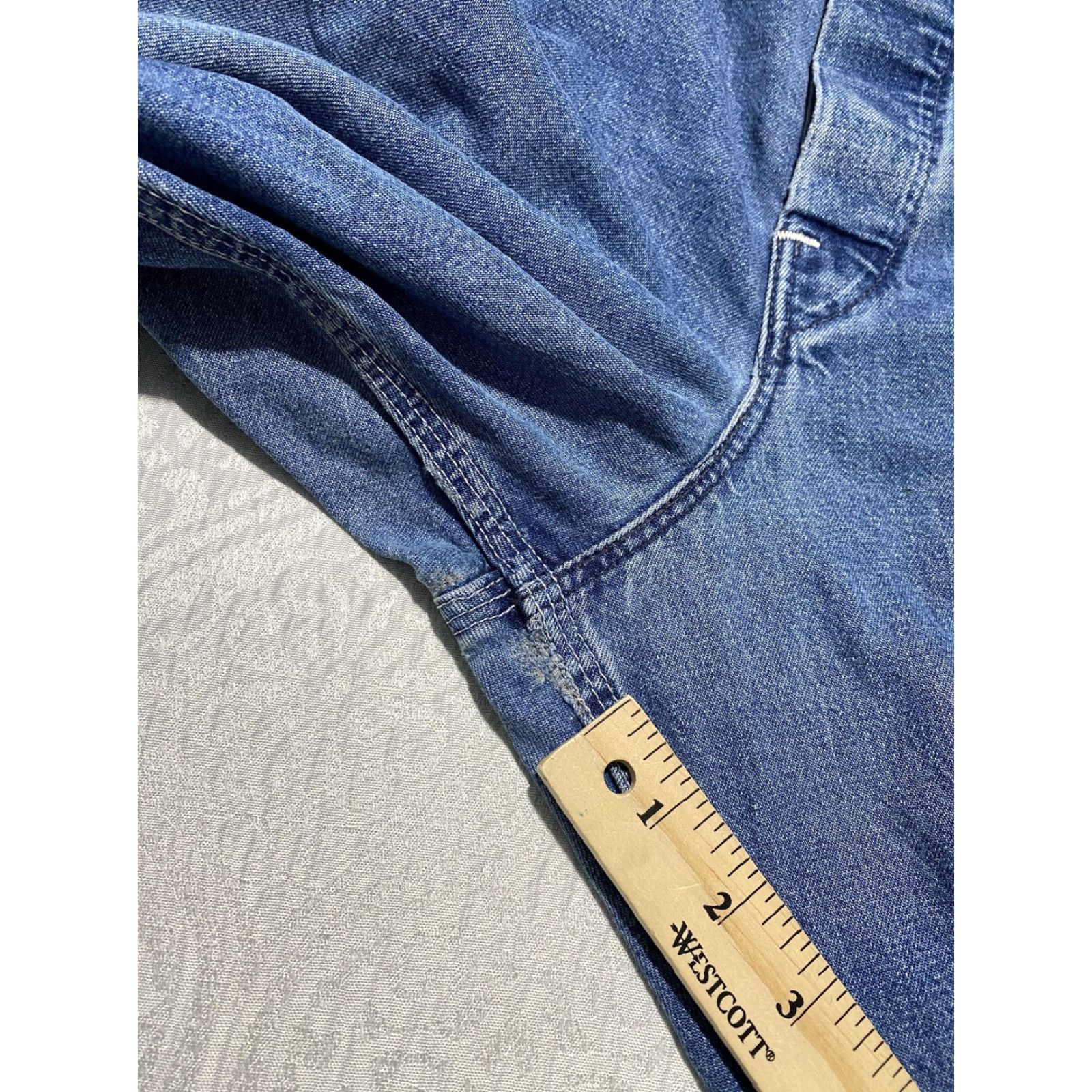 Carhartt VINTAGE Carhartt Overalls Mens 38x32 Denim Blue Bib Carpenter Workwear 90s USA Made Size US 38 / EU 54 - 6 Thumbnail