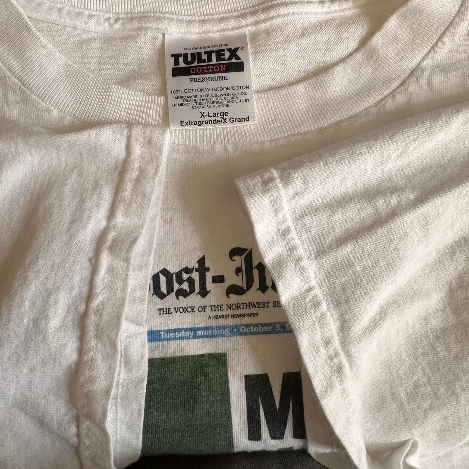 MLB × Tultex × Vintage Vintage 1995 Seattle Mariners Newspaper Shirt Size US XL / EU 56 / 4 - 7 Thumbnail