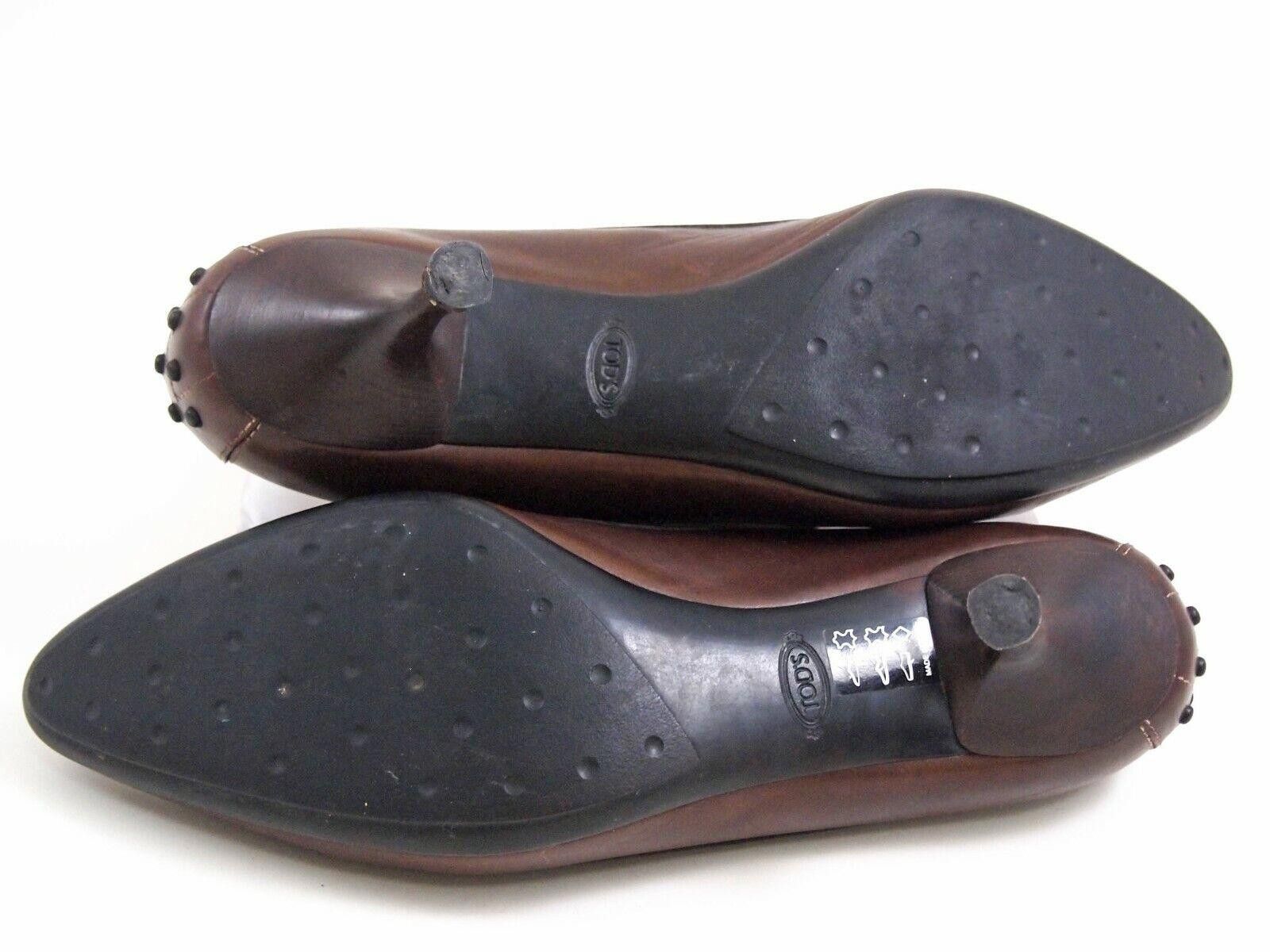 Tod's Tod's Mid Heels Pumps Brown Leather US 10 EU 40 Size US 10 / IT 40 - 8 Thumbnail