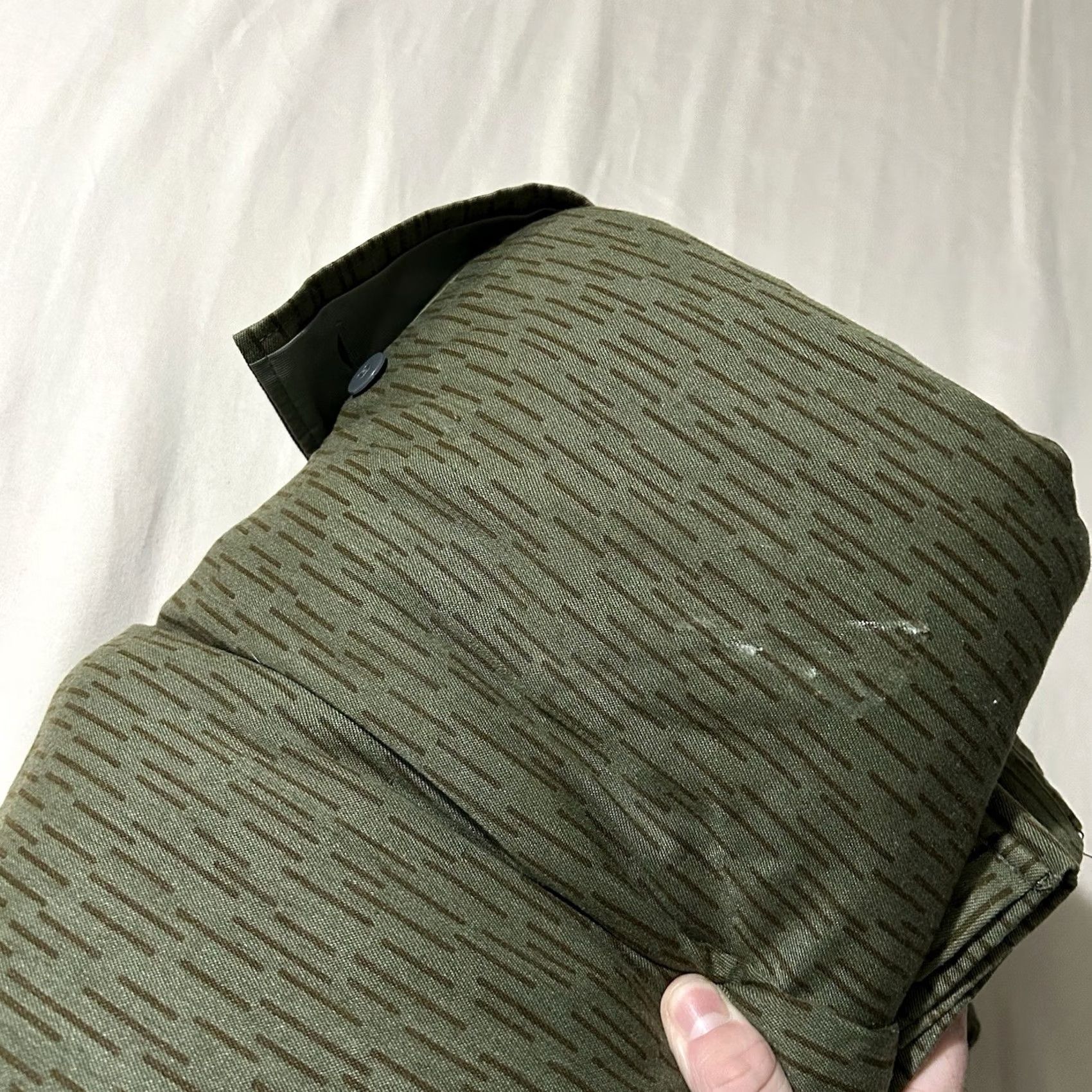 Rains VINTAGE German Military Rain Drop Camo Insulated Pants With Suspenders Large L Green Cargo Men Size US 33 - 7 Thumbnail