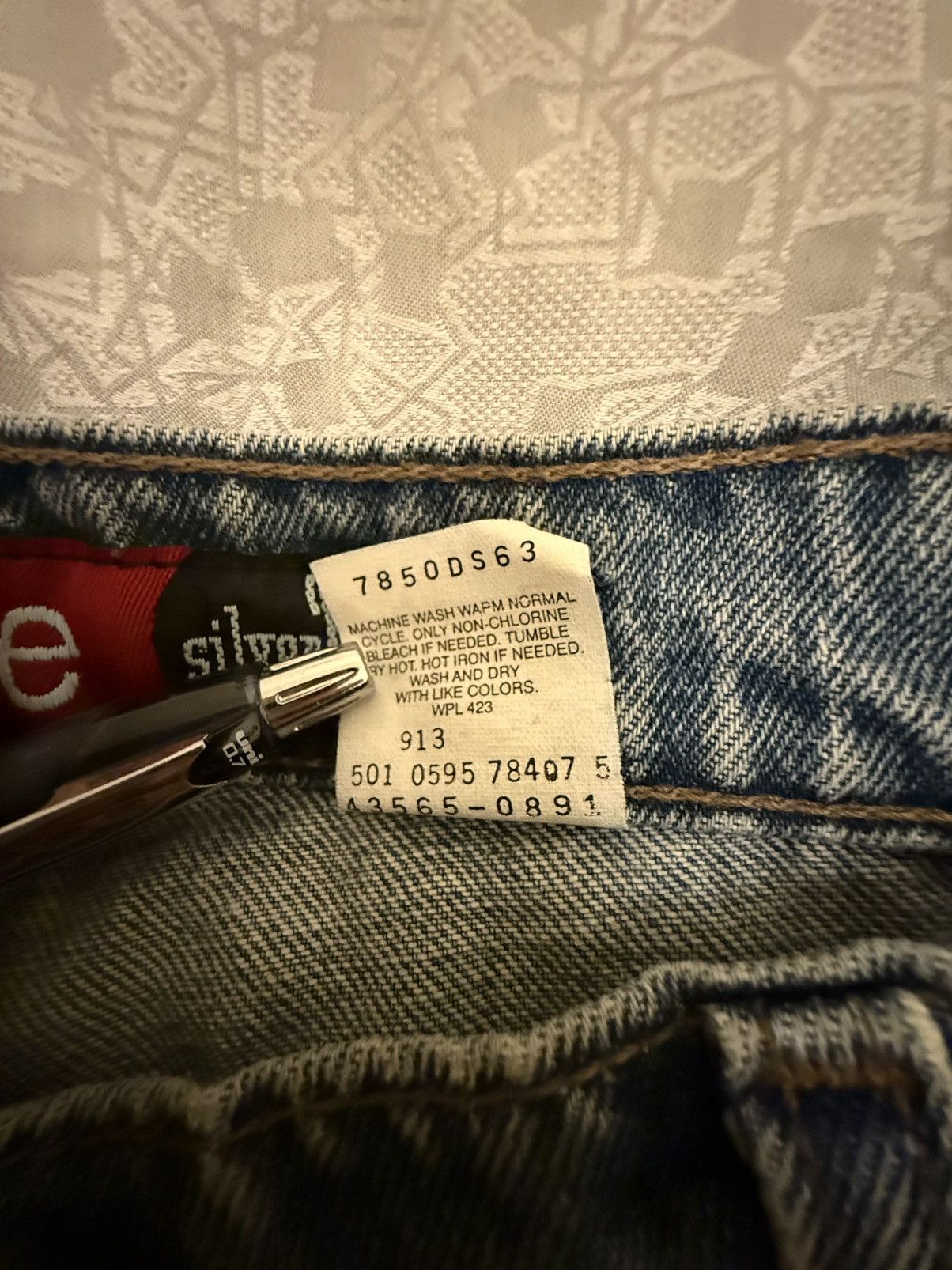 Levi's 1995 Levis SilverTab LOOSE Jeans Baggy 36x32 Made in USA 90s Size US 36 / EU 52 - 6 Thumbnail