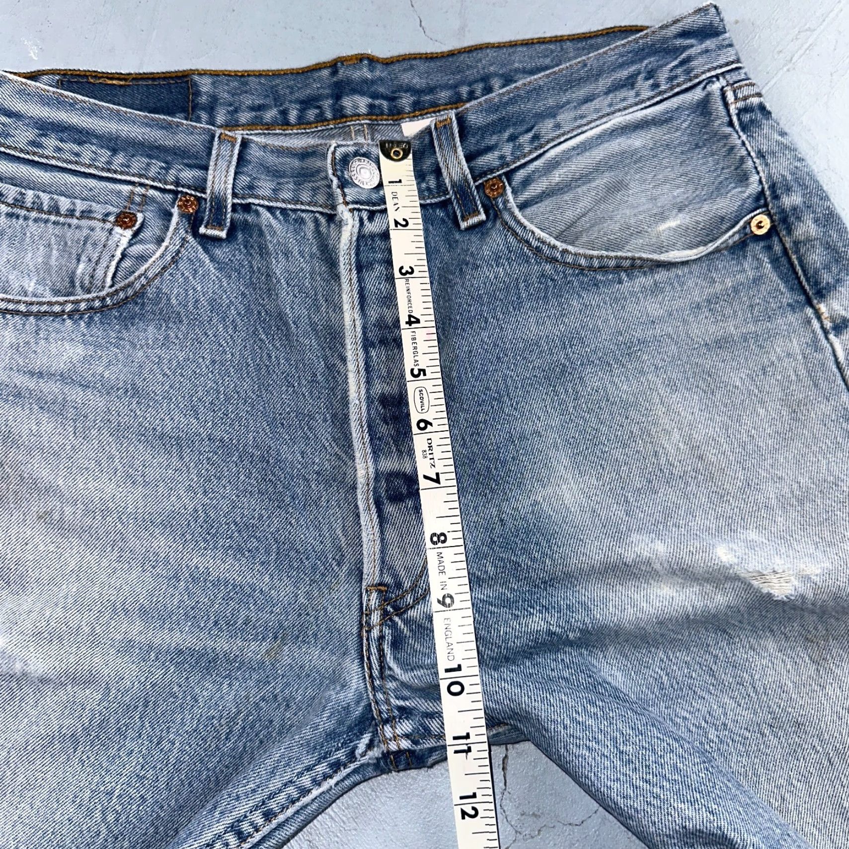 Levi's VINTAGE Levi's 501 Jeans Men 33x36 Straight Leg Light Wash 90s USA Mid Rise Denim Size US 33 - 6 Thumbnail