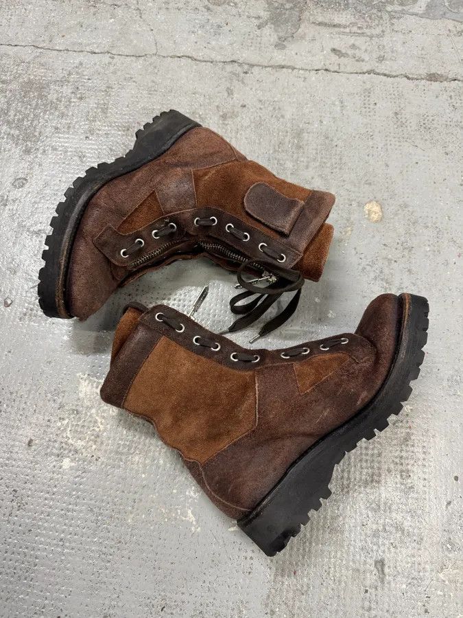 Dsquared2 2000s Dsquared2 Brown Leather Front Zip Boots Size US 7 / EU 40 - 2 Thumbnail