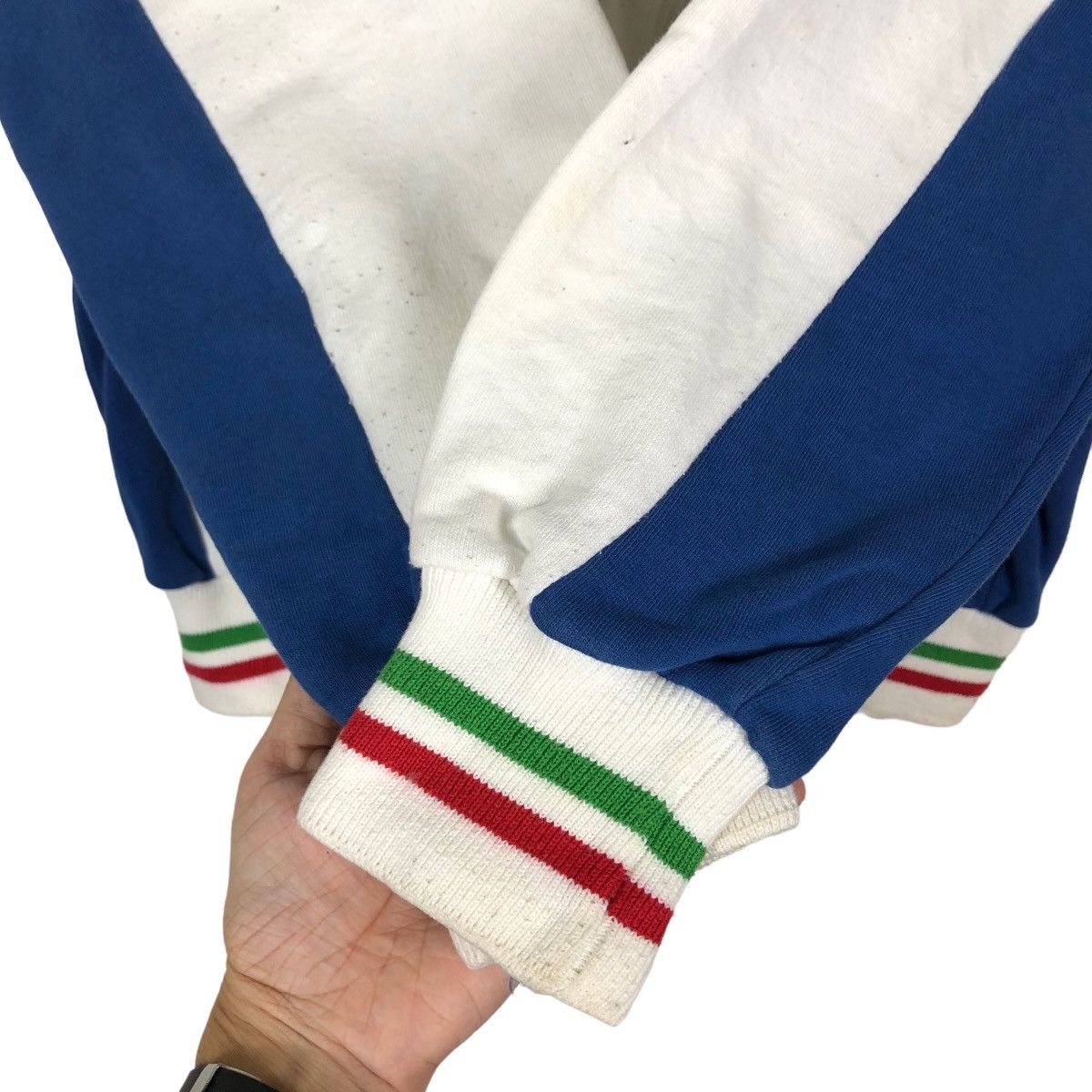 Japanese Brand 🔥Vintage Italia Sweater Zipper Big Logo Made in Italy Size US XXL / EU 58 / 5 - 12 Thumbnail
