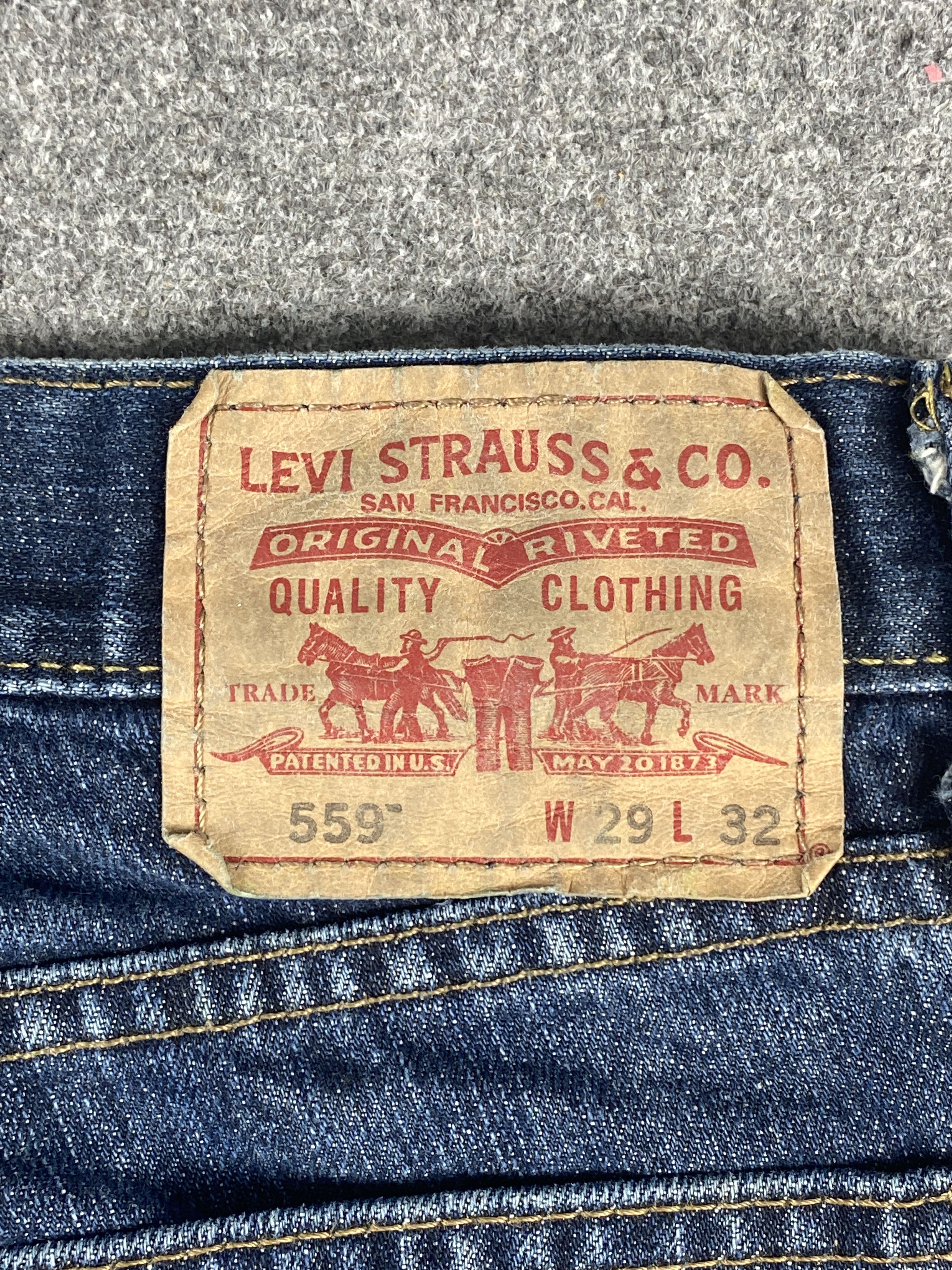 Levi's Vintage Levis 559 Faded Blue Jeans 32x31.5 S0002 Size US 32 / EU 48 - 5 Thumbnail