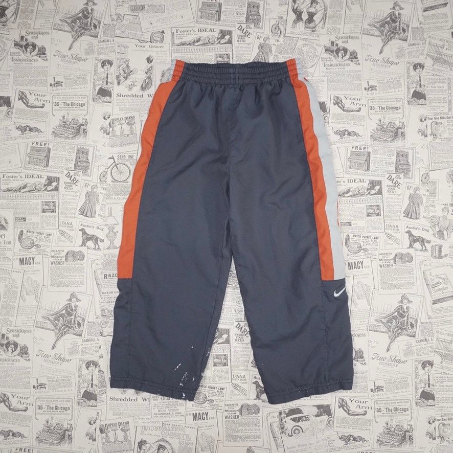 Nike 4T - Vintage Y2K Nike youth 00s gray tag stripe sweatpants Size US 32 / EU 48 - 1 Thumbnail