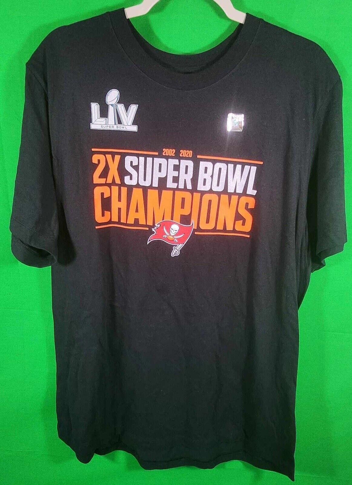 NFL Tampa Bay Buccaneers 2X Super Bowl Champions T-Shirt - Black Size ONE SIZE - 1 Thumbnail