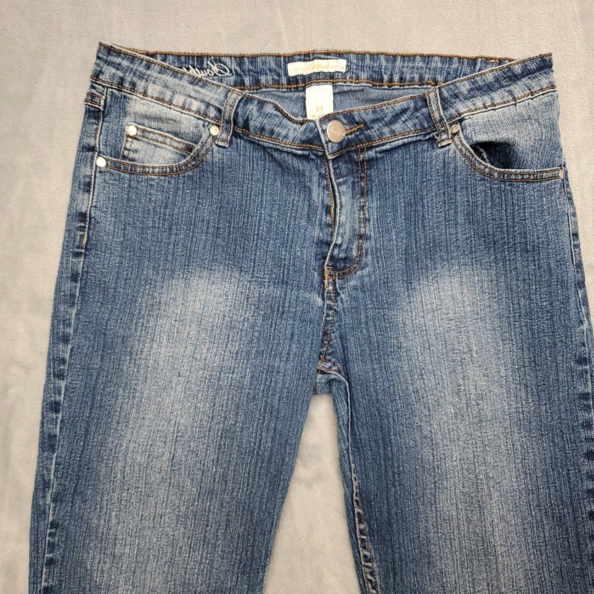 Southpole Southpole Jeans Womens Juniors 13 Blue Denim Boot Cut Flare Y2K Pants Size 34" / US 12 / IT 48 - 4 Thumbnail