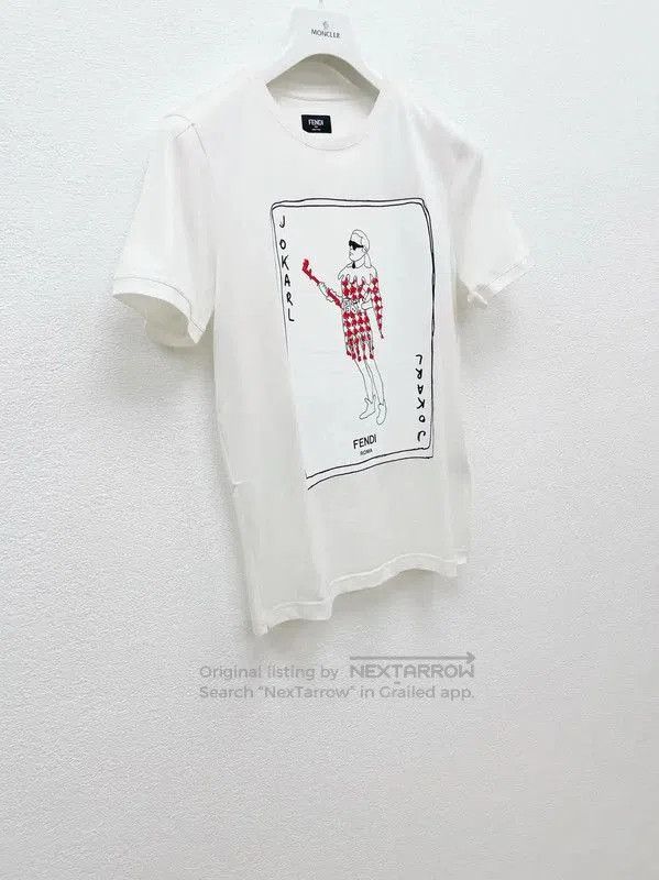 Fendi Fendi White Cotton Men's T-Shirt with Graphic Design . Size US S / EU 44-46 / 1 - 2 Thumbnail