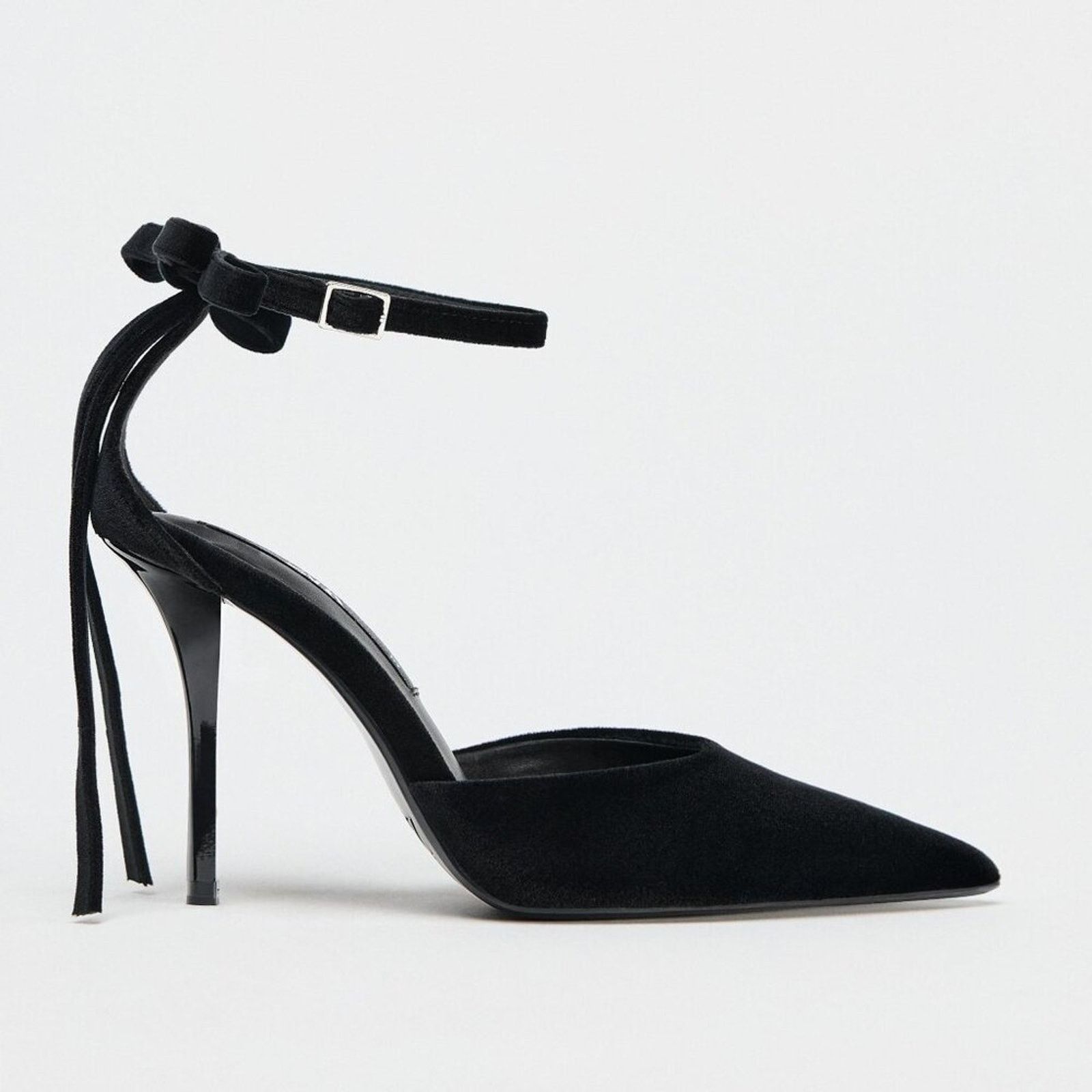Zara ZARA Black Bow Pointed Heels NWT (Size 9) Size US 9 / IT 39 - 10 Thumbnail