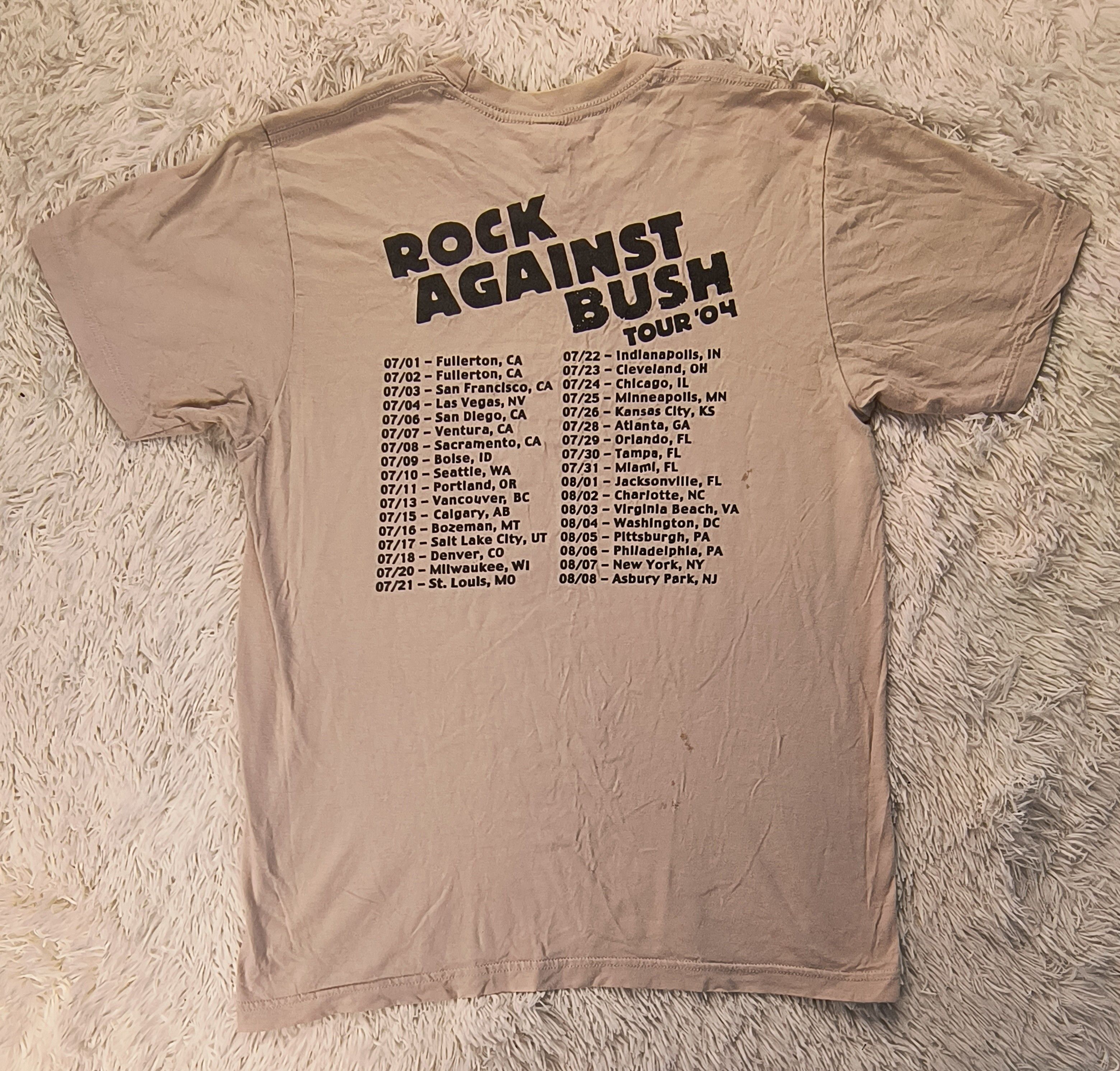 Band Tees Vintage Y2K NOFX rock against Bush tour 2004 Size US M / EU 48-50 / 2 - 5 Thumbnail