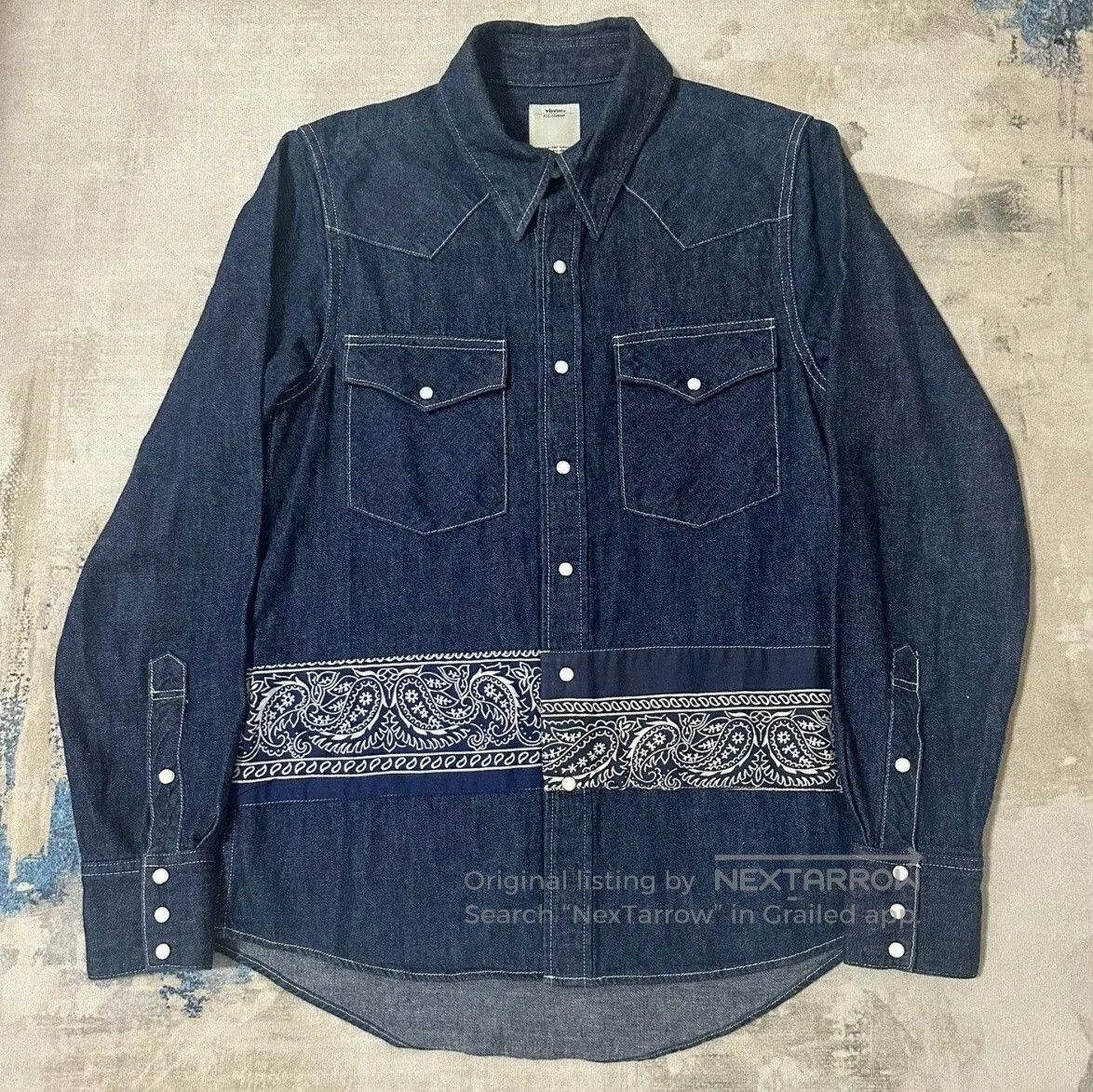 Visvim VISVIM Bandana Patchwork Denim Shirt. Size US XS / EU 42 / 0 - 1 Thumbnail