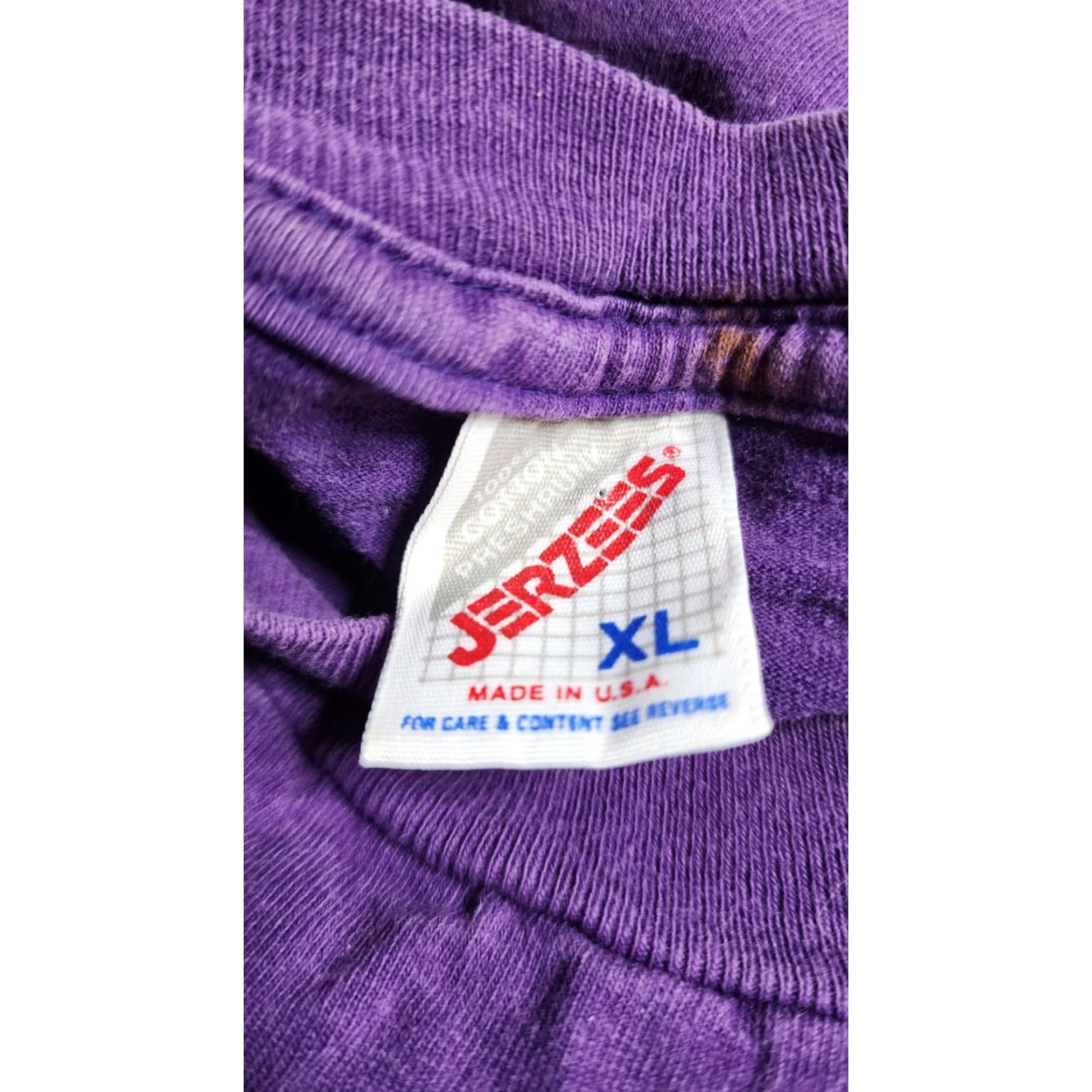 Jerzees Vintage Jerzees Mens XL T-Shirt Denali National Park Mt McKinley Alaska Native Crew Neck Short Sleeve Purple Thrashed Size US XL / EU 56 / 4 - 5 Thumbnail