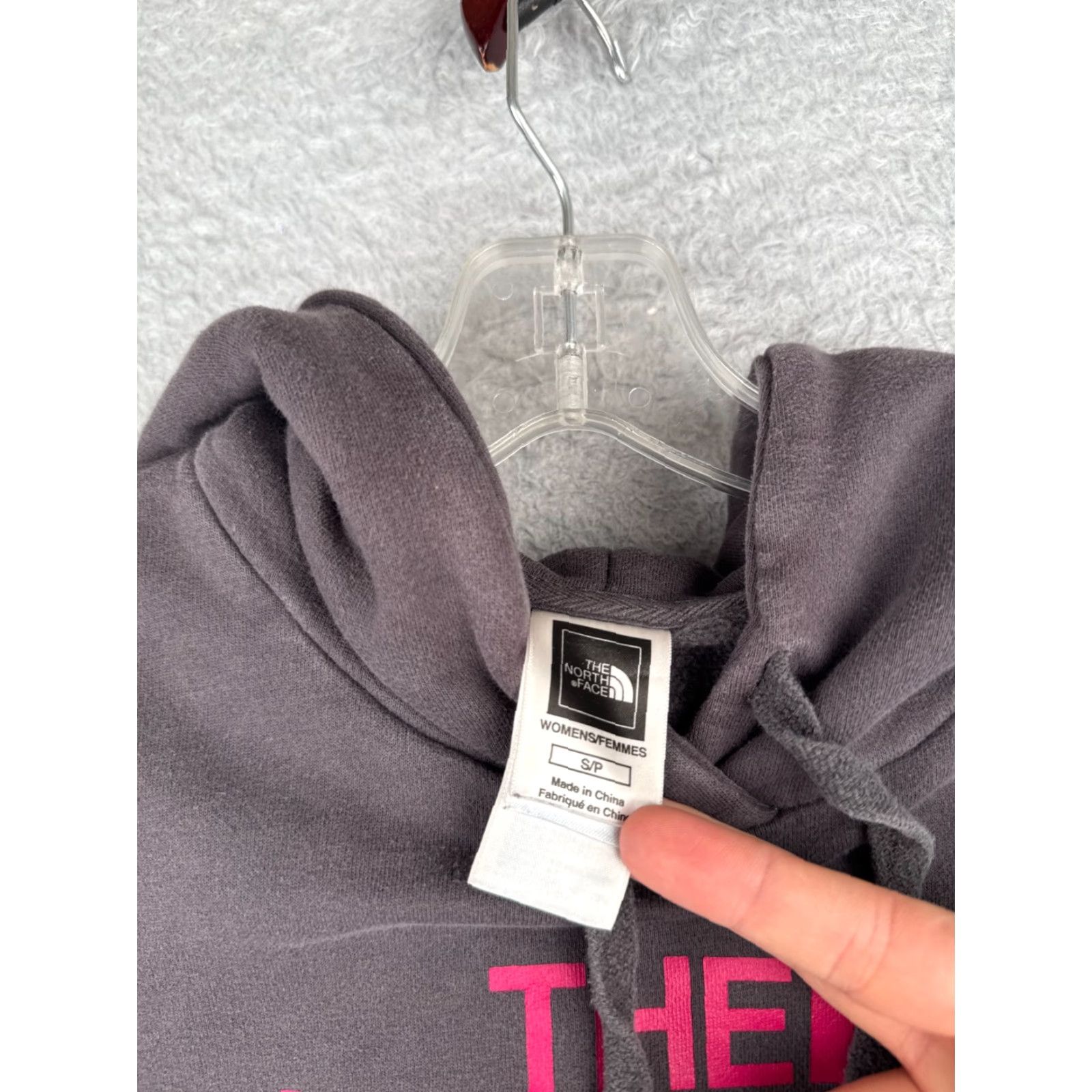 The North Face The North Face Hoodie Women Small Grayish Pink Pullover Pocket Cotton Size S / US 4 / IT 40 - 7 Thumbnail